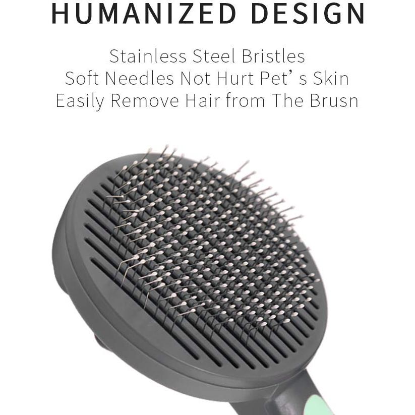 Cepillo Autolimpiante para Gatos y Perros PAKEWAY Verde