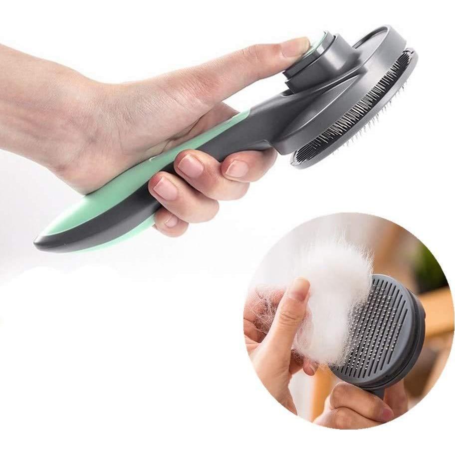 Cepillo Autolimpiante para Gatos y Perros PAKEWAY Verde