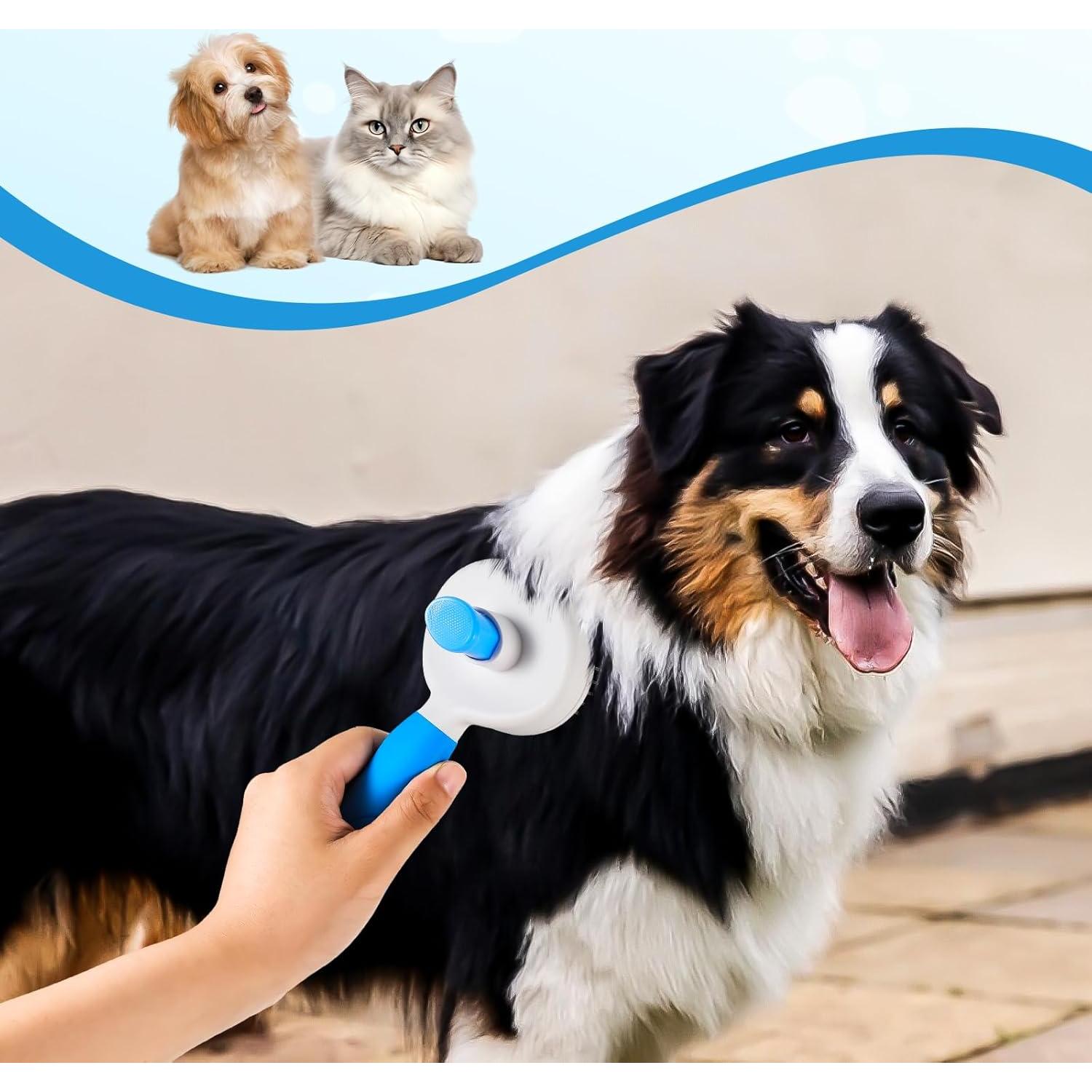 Cepillo para Mascotas Patepoby Rosa Autolimpiante 19.8x9.9cm