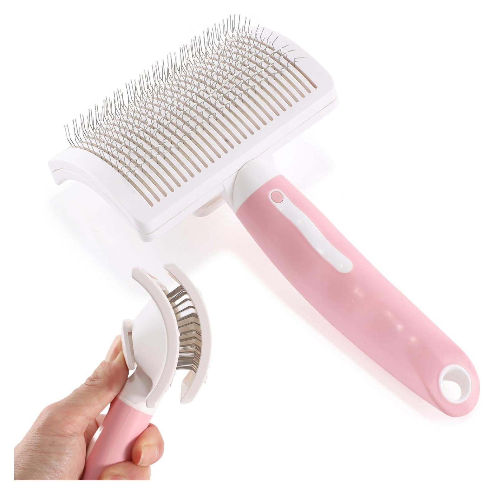 Cepillo Autolimpiante Vimfashi para Perros Rosa 19x10.6cm