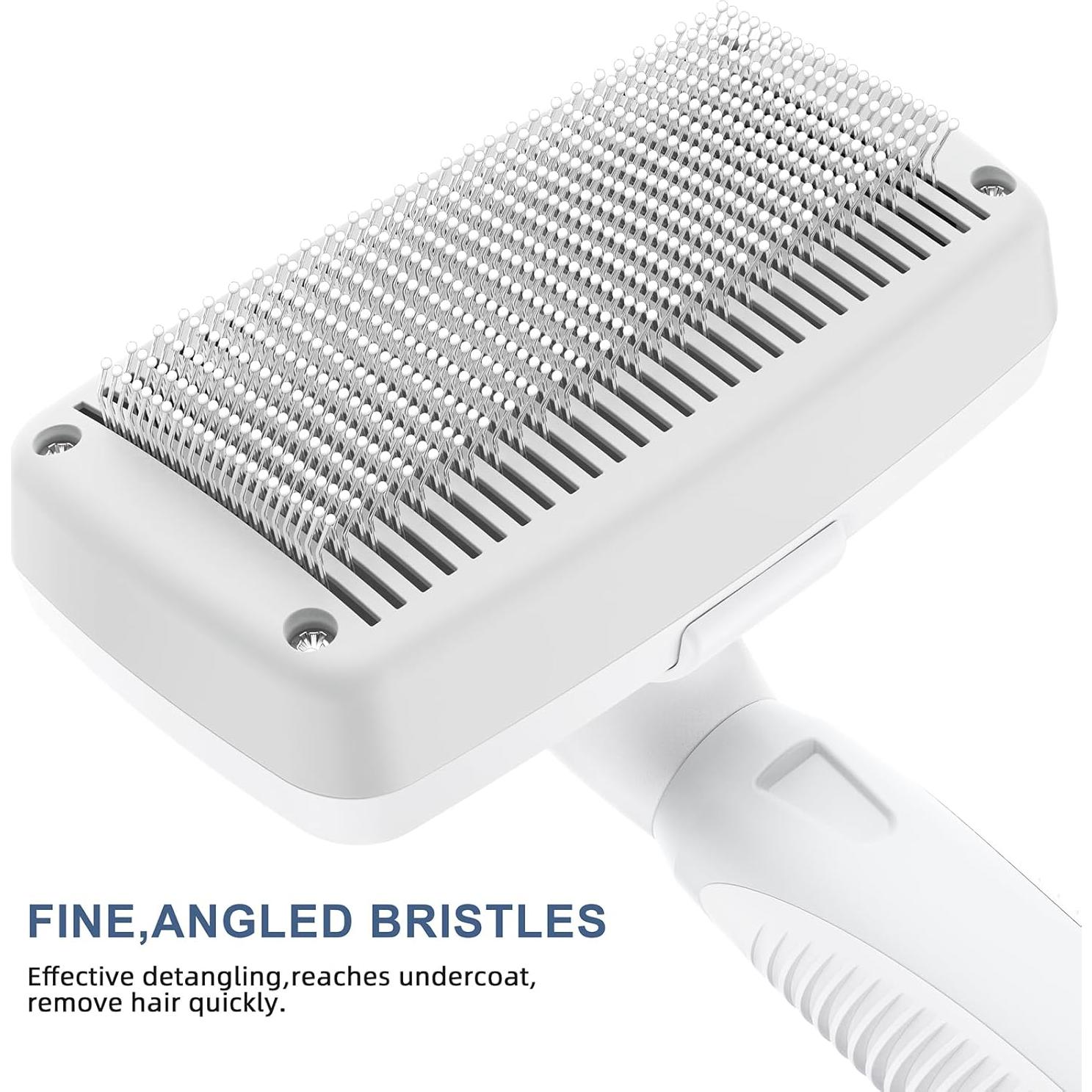 Cepillo Autolimpiante Crala para Perros y Gatos - Elimina Pelo Suelto