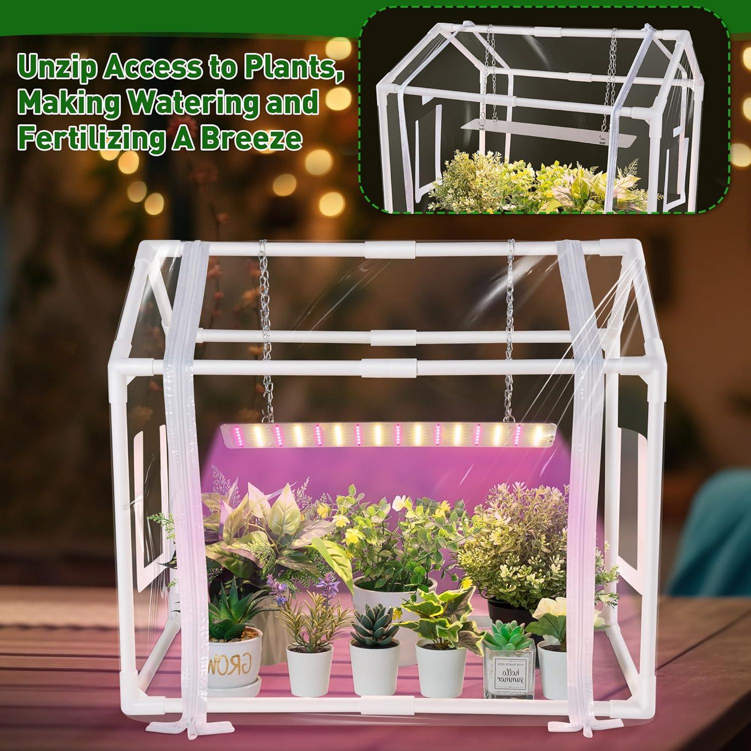 Invernadero Mini Meonum 60x40x50 cm con Luz LED 15W Regulable