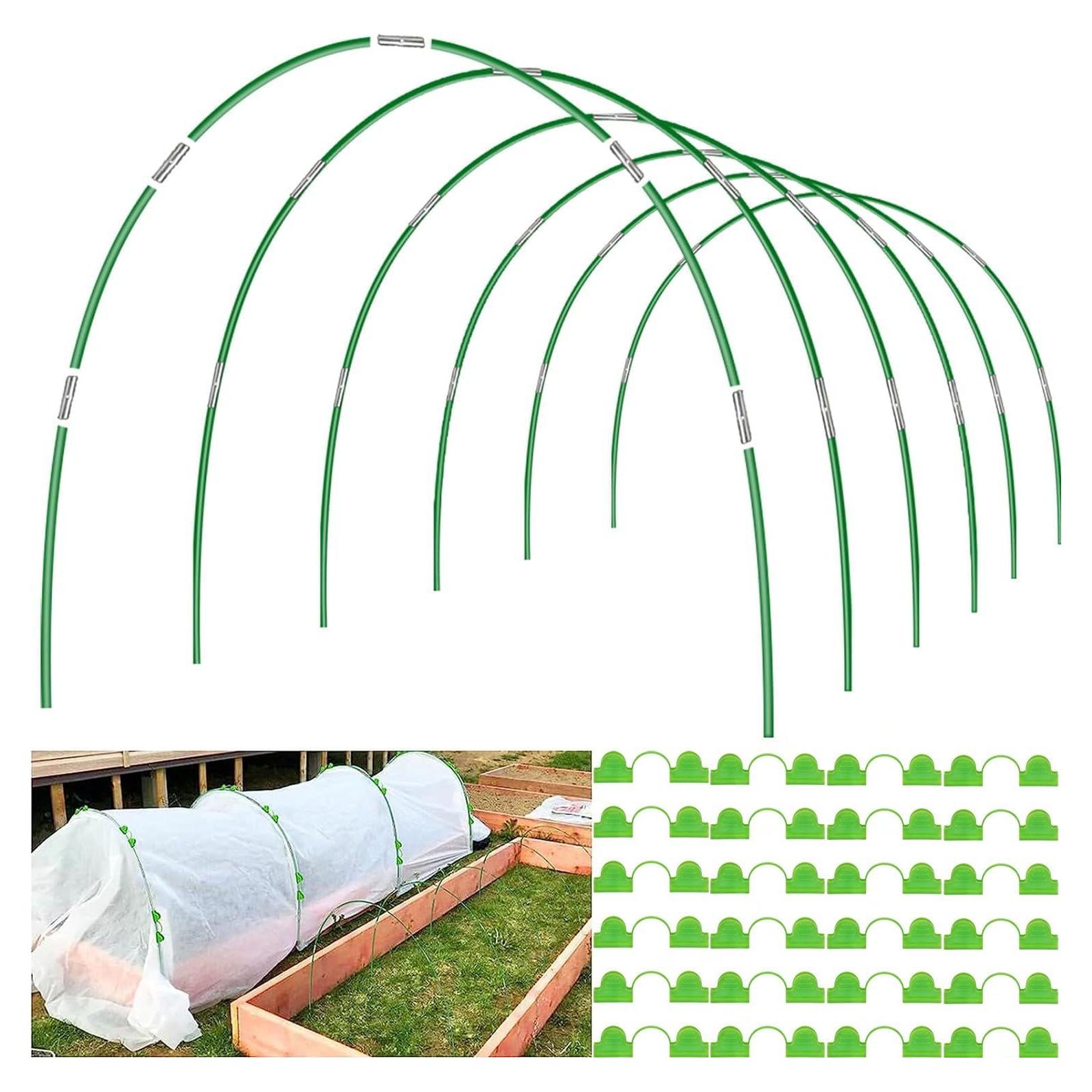 Arcos de Jardín FuBegi 36pcs Fibra de Vidrio para Camas Elevadas