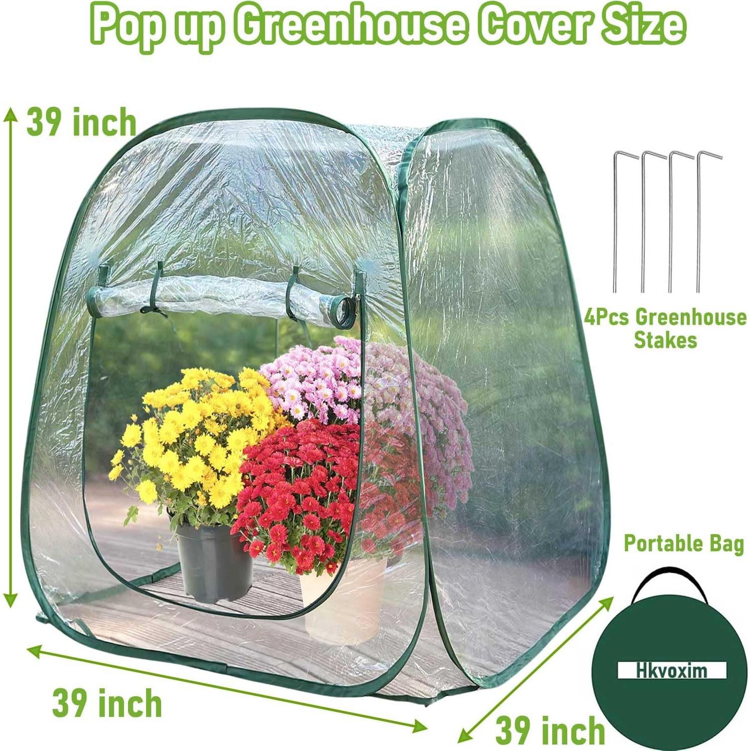 Cubierta Invernadero Pop Up Hkvoxim 99x99x99cm PVC Transparente