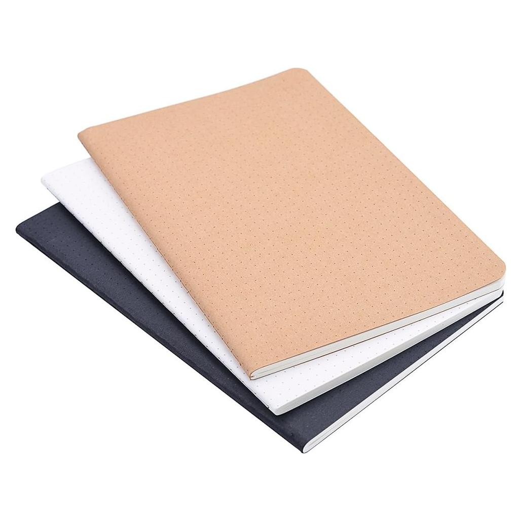Set de 3 Cuadernos A5 con Puntos - 120 Hojas - September Leather