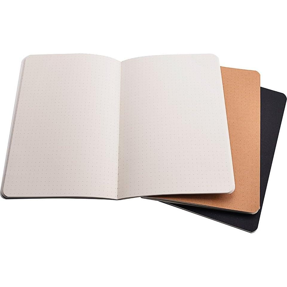 Set de 3 Cuadernos A5 con Puntos - 120 Hojas - September Leather