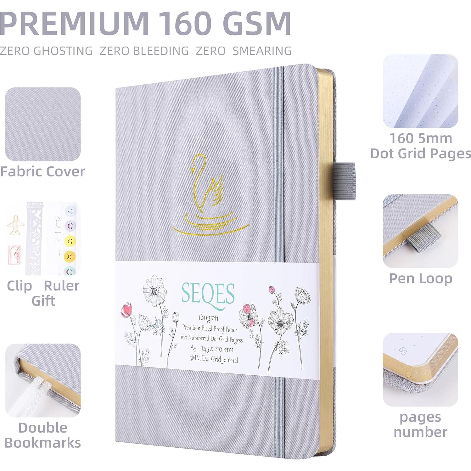 Cuaderno A5 de Puntos SeQeS Cisne - 160 Páginas 160gsm