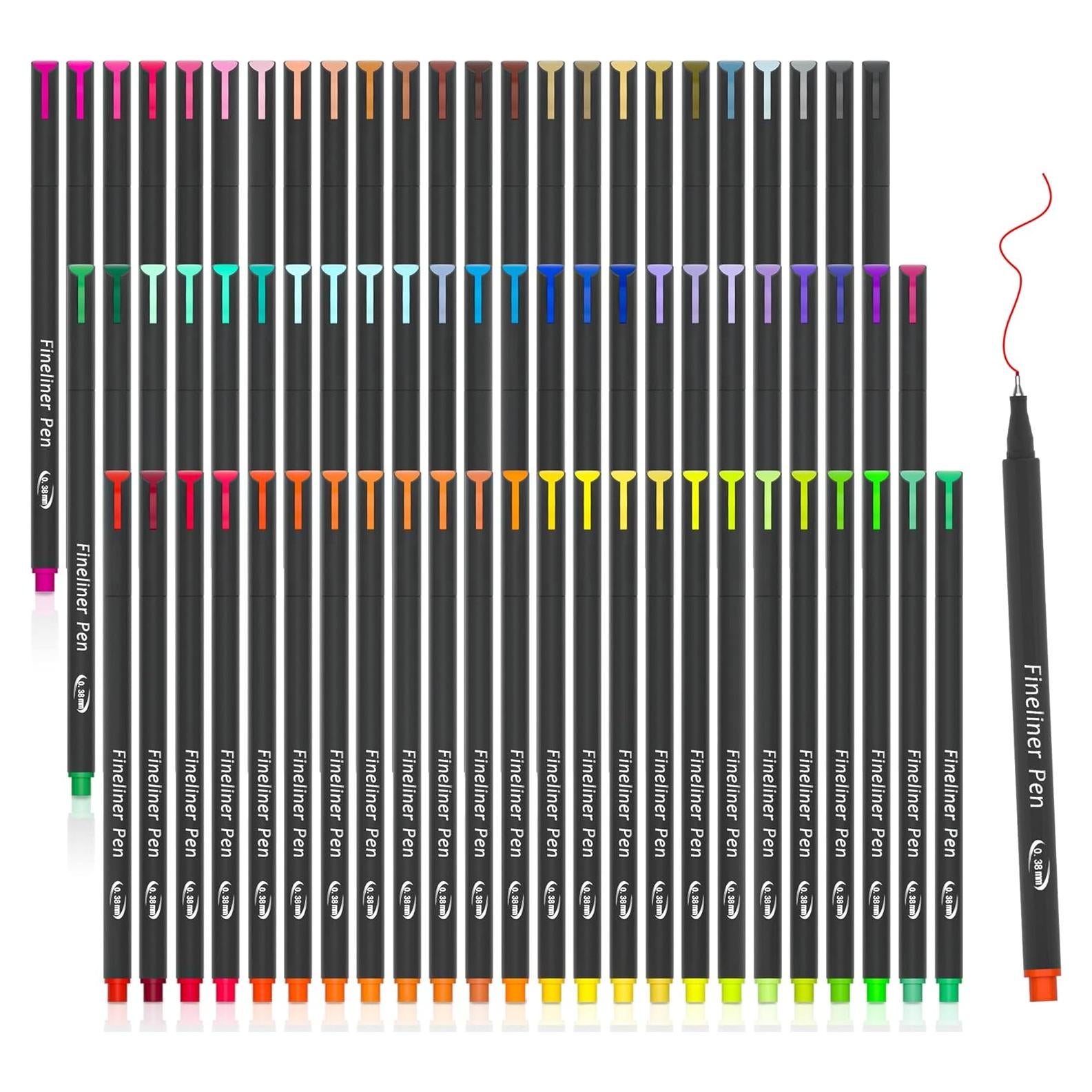 Bolígrafos Fineliner Tebik 80 Pack 72 Colores 0.38mm