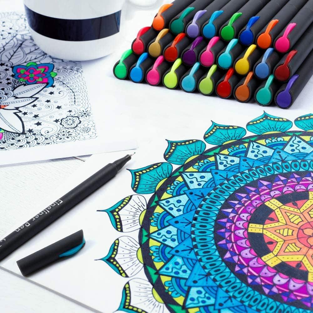 Bolígrafos Fineliner Tebik 80 Pack 72 Colores 0.38mm