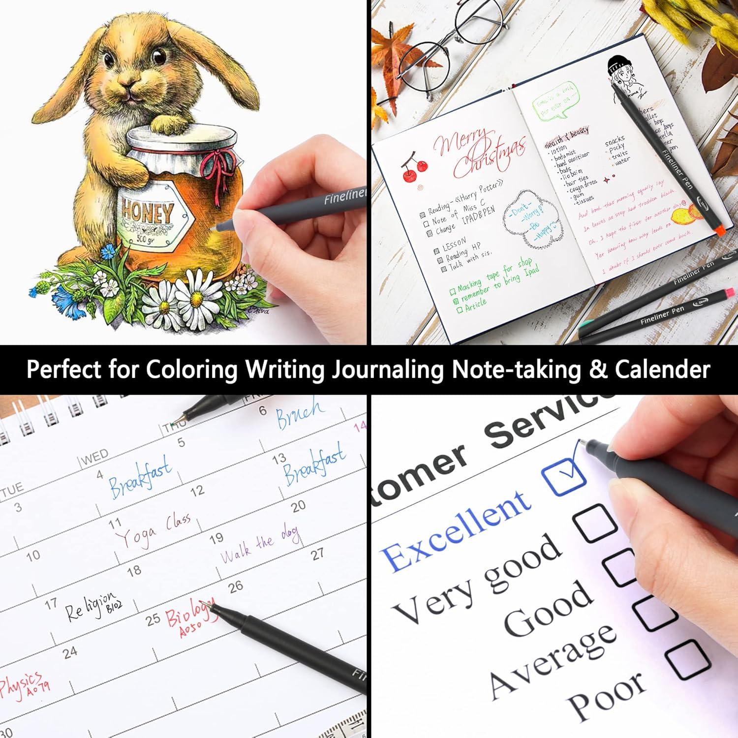 Bolígrafos Fineliner Tebik 80 Pack 72 Colores 0.38mm