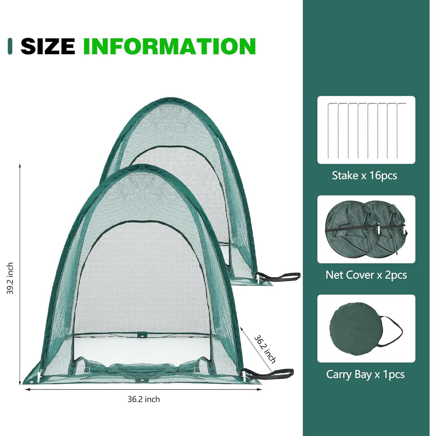 Cubierta de Malla para Plantas Toboom Garden 91x91cm - Protección UV y Animales