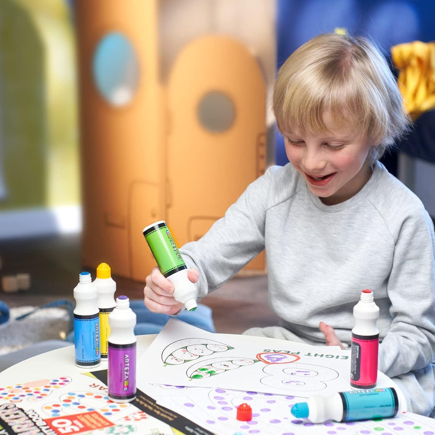 Marcadores Lavables Arteza Kids con Libro de Actividades 50 Páginas