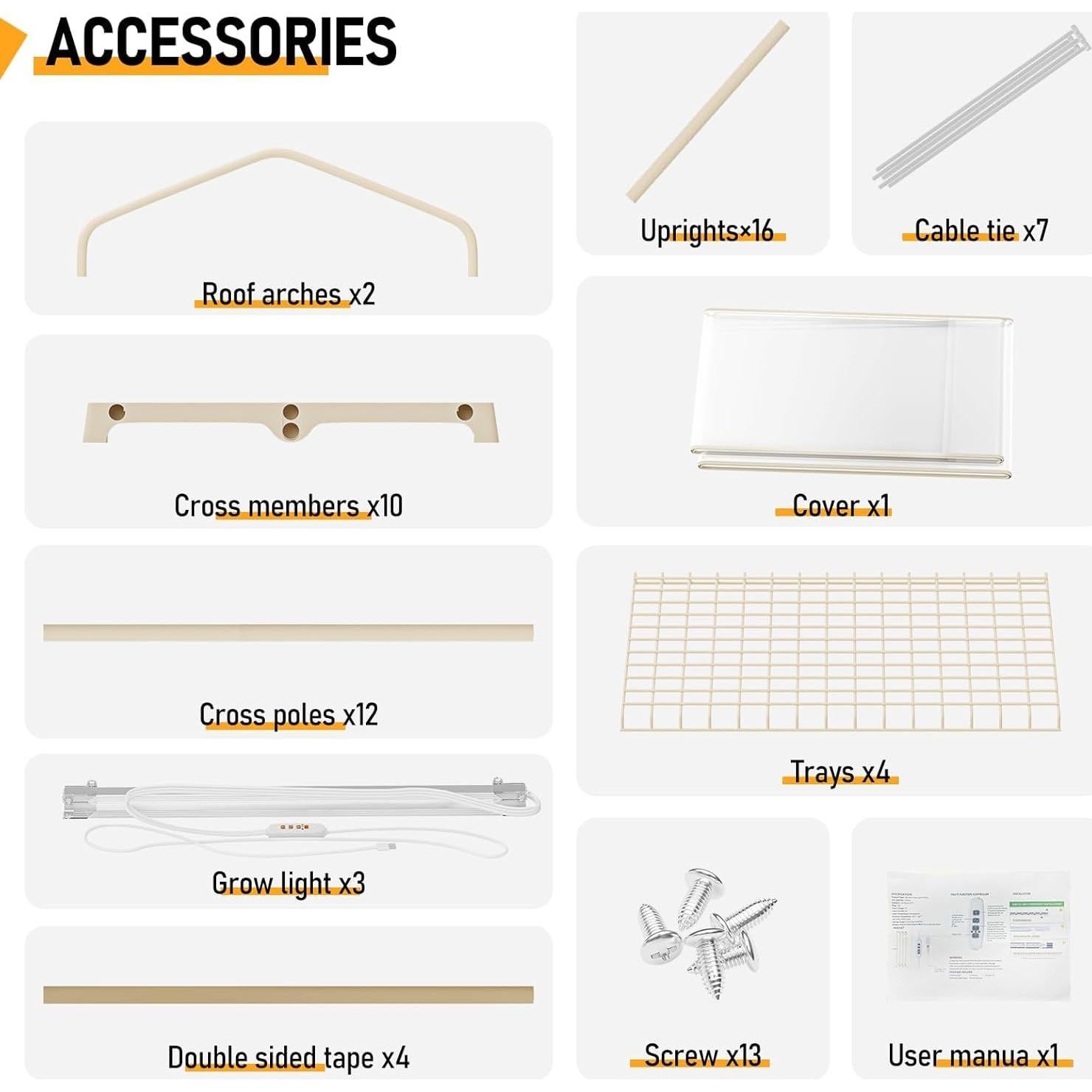Invernadero Mini Portátil SPECILITE 4 Niveles 70.1x49x155.9 cm