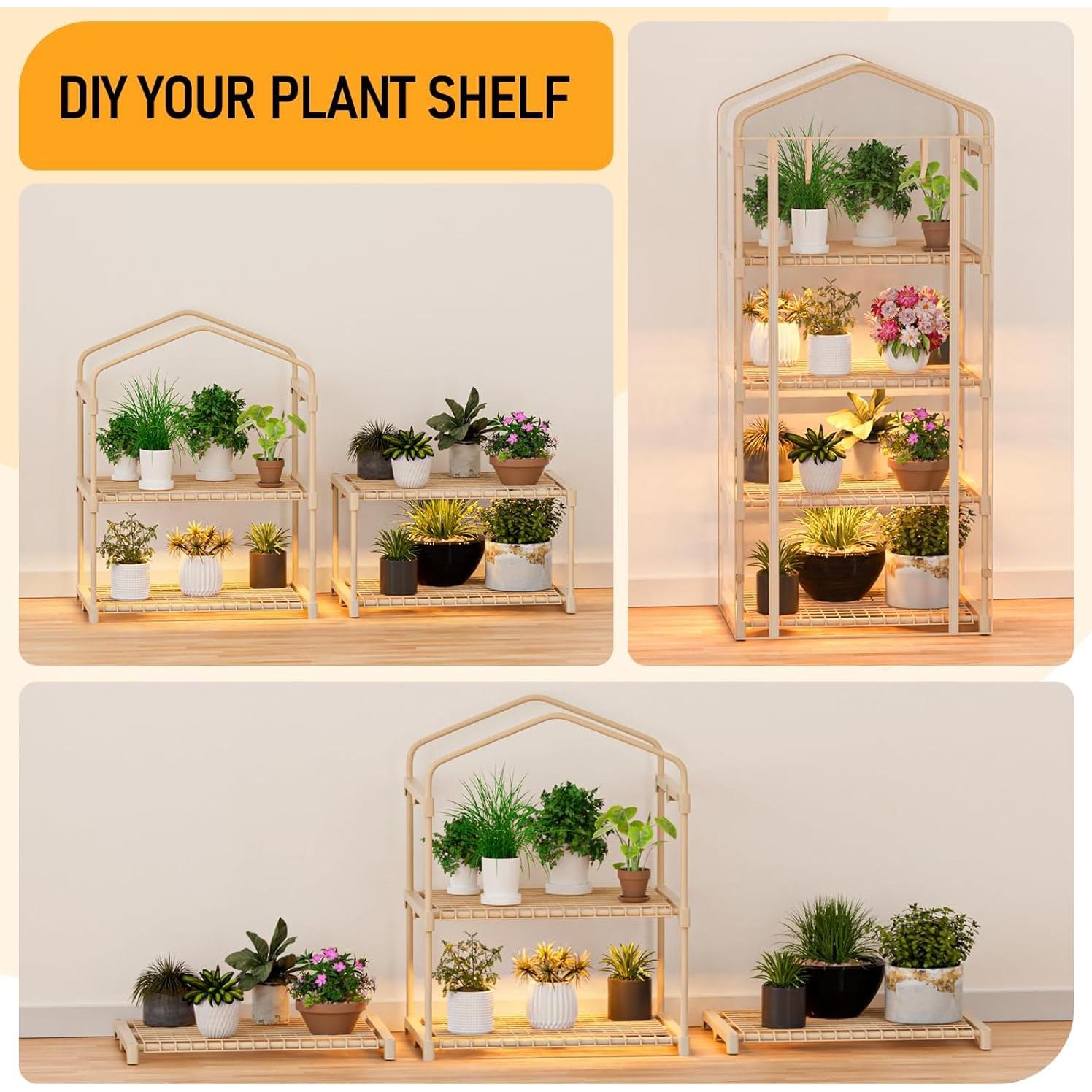 Invernadero Mini Portátil SPECILITE 4 Niveles 70.1x49x155.9 cm