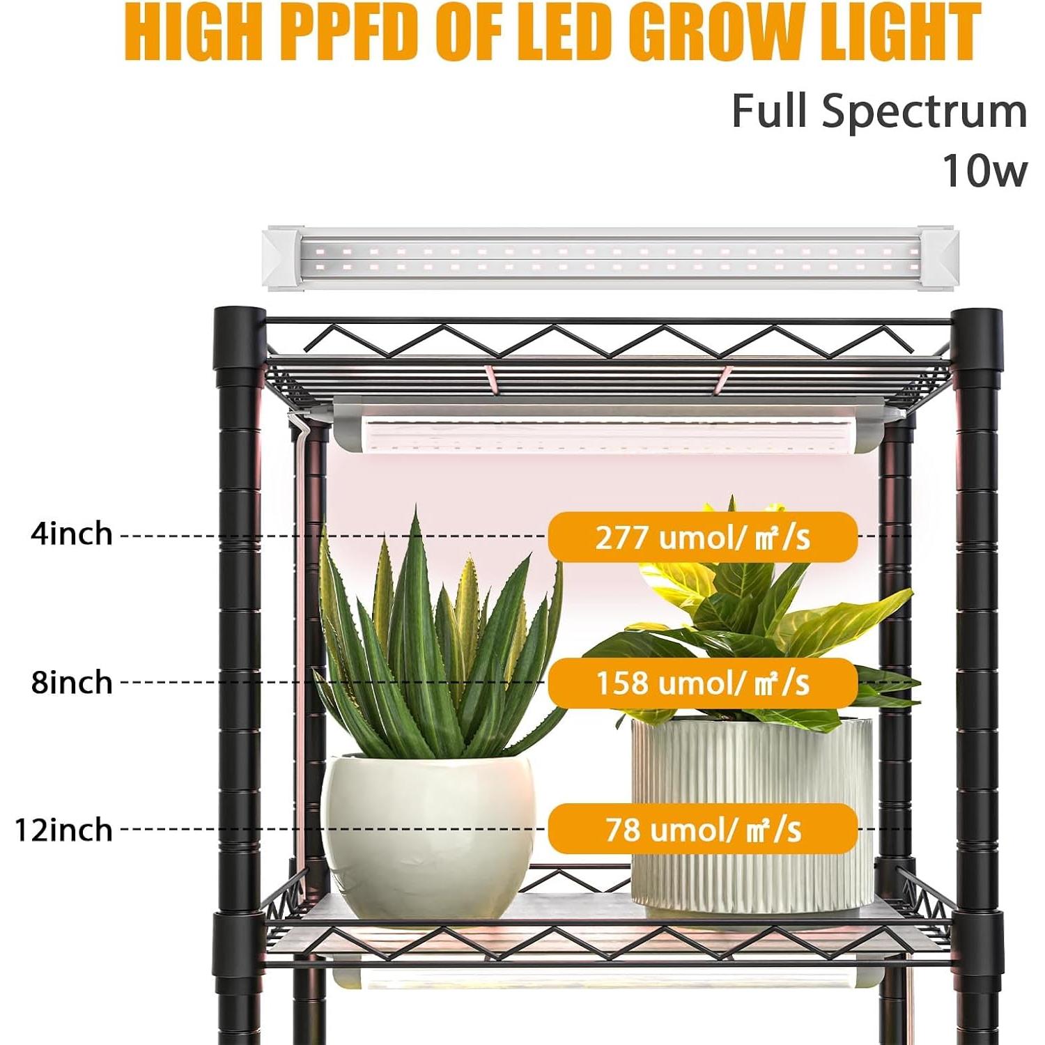 Invernadero Interior Sagrynfp 5 Niveles con Luces de Cultivo 40W