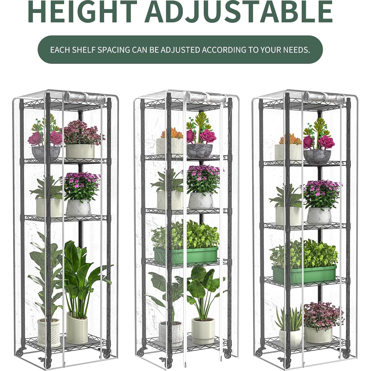 Invernadero Interior Sagrynfp 5 Niveles con Luces de Cultivo 40W