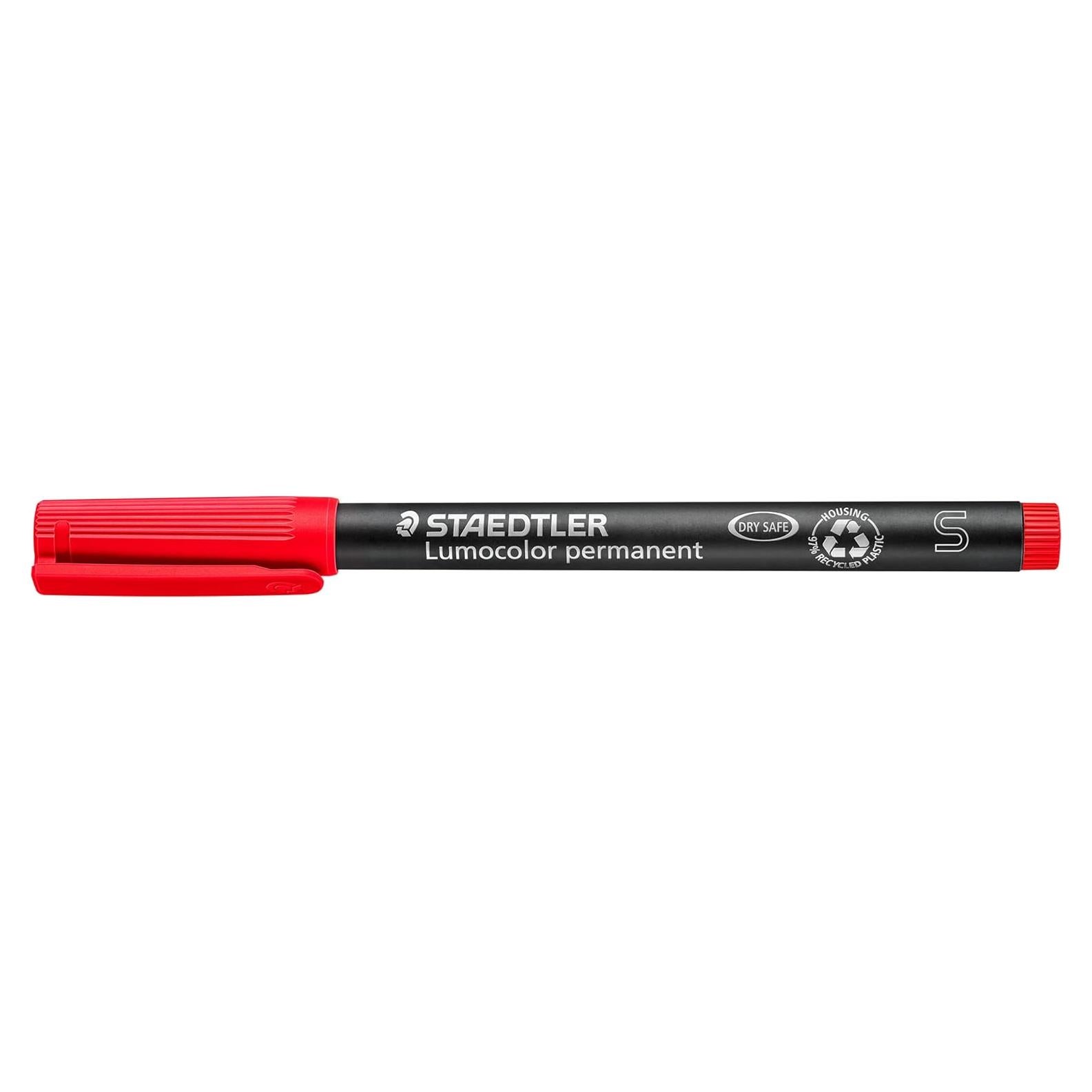 Marcadores Permanentes Staedtler Lumocolor 0.4mm Rojo - Paquete de 10