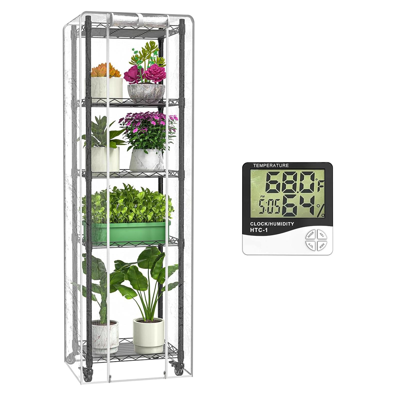 Invernadero portátil 5 estantes Sagrynfp 39.9x30x158.3 cm