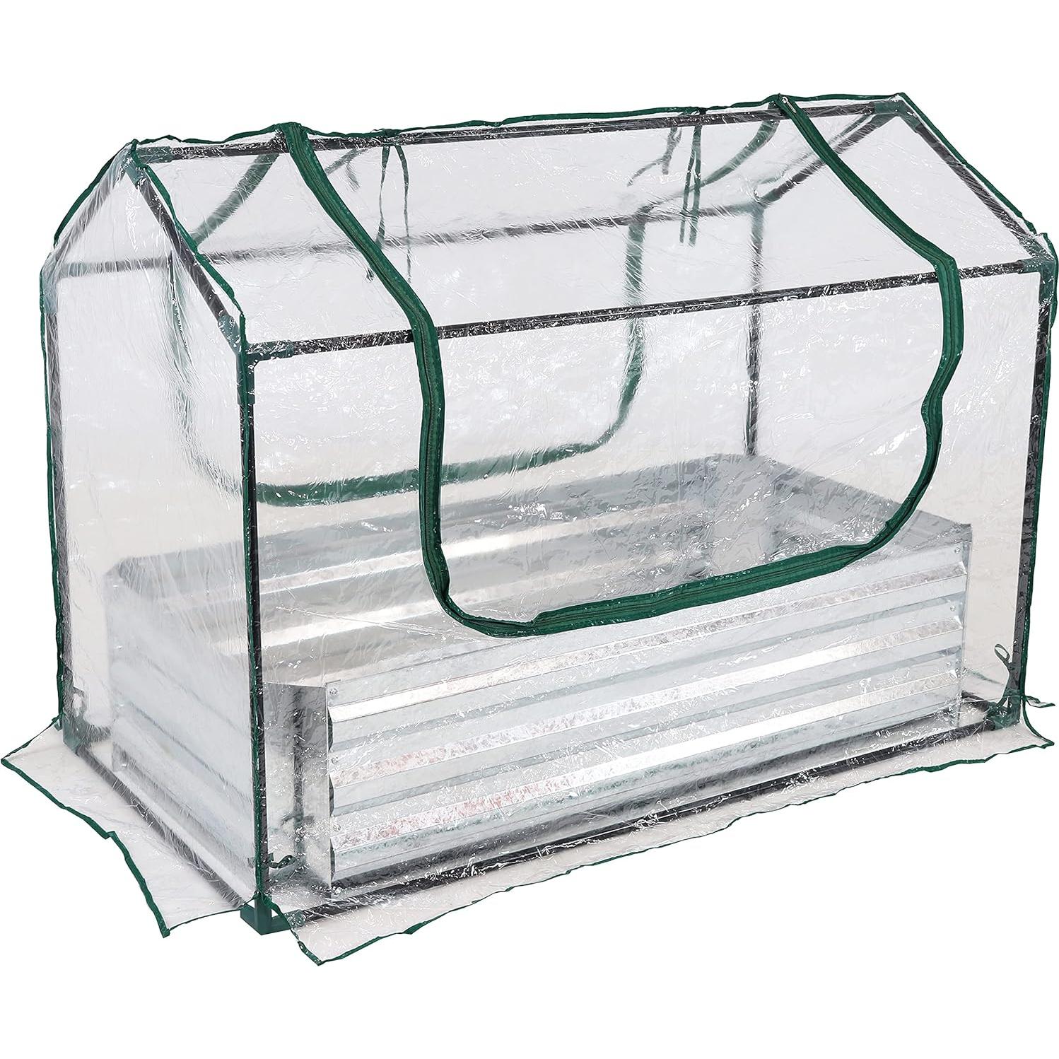 Kit Invernadero Mini Exterior Sunnydaze 1.22m x 0.61m con 2 Puertas