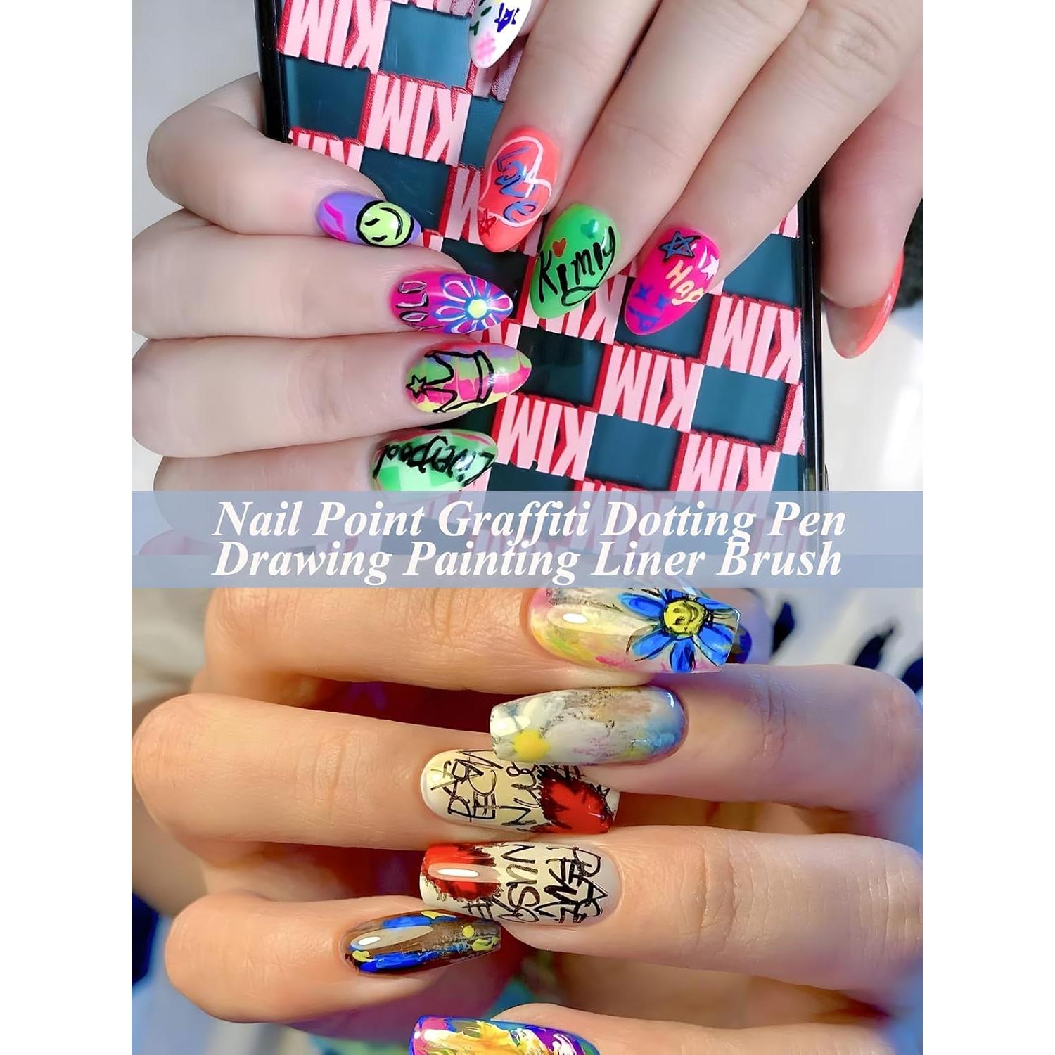 12 Lápices de Arte de Uñas Gorvalin - Secado Rápido 3D