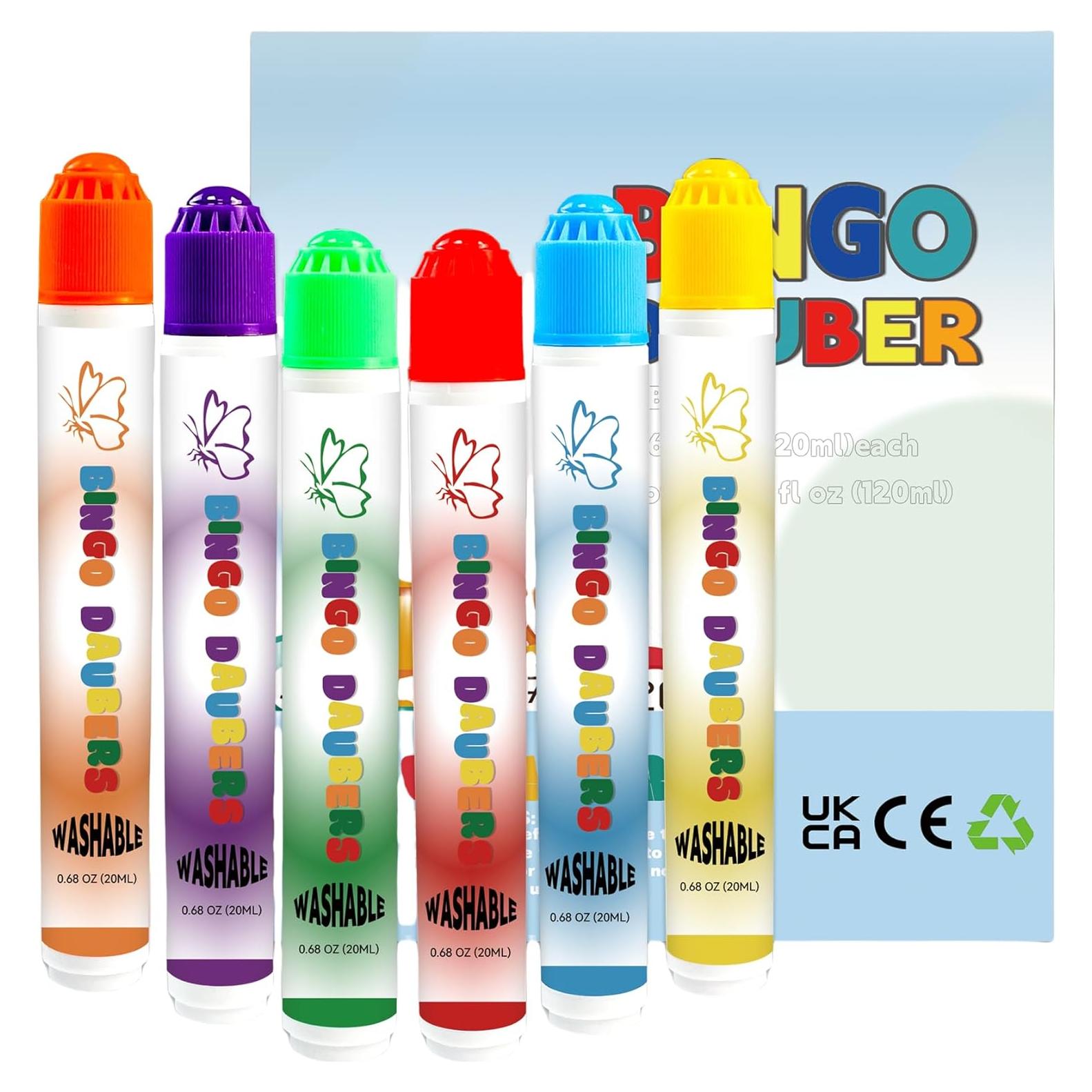 Marcadores de Puntos Bingo Blimark - 6 Colores Lavables 19.2ml