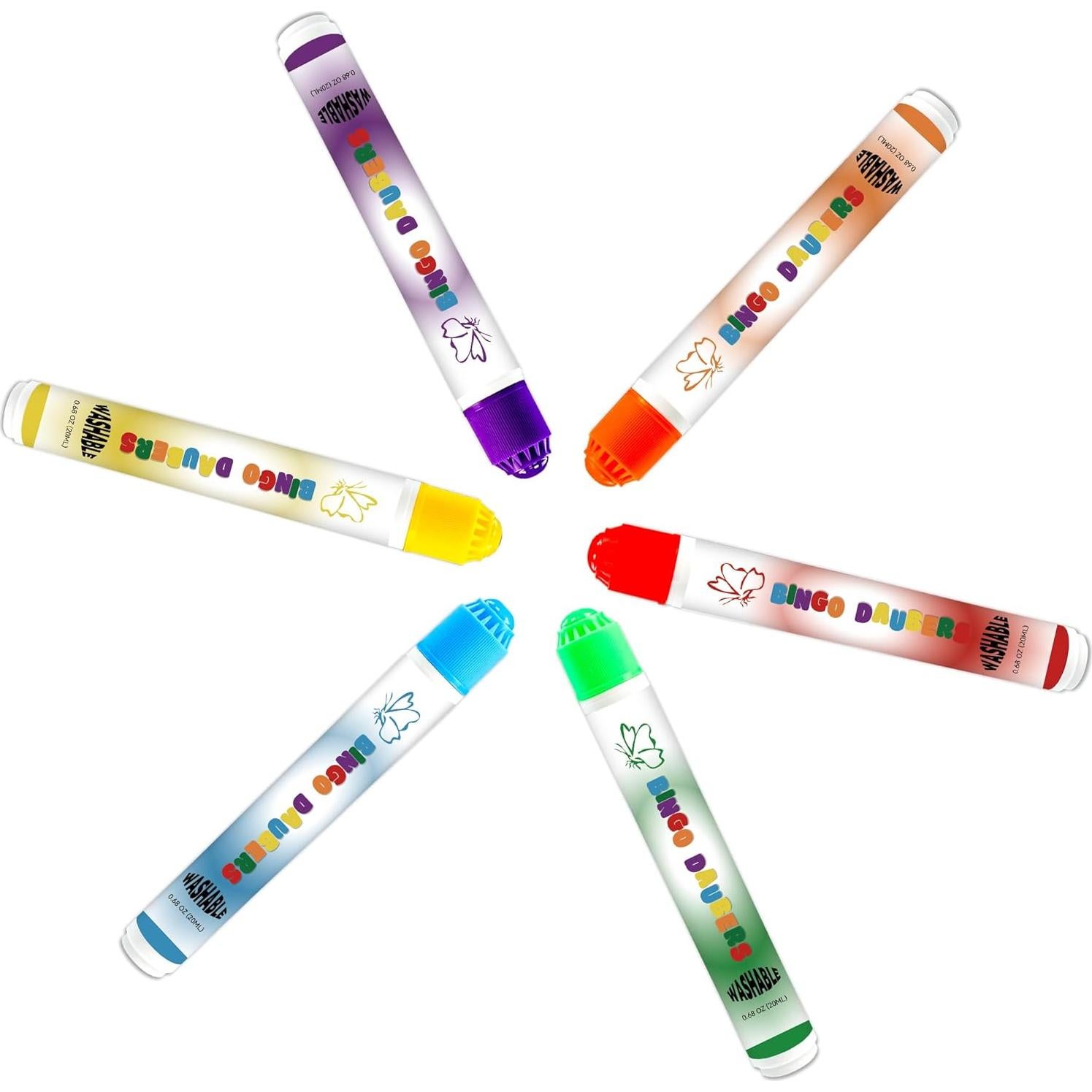 Marcadores de Puntos Bingo Blimark - 6 Colores Lavables 19.2ml