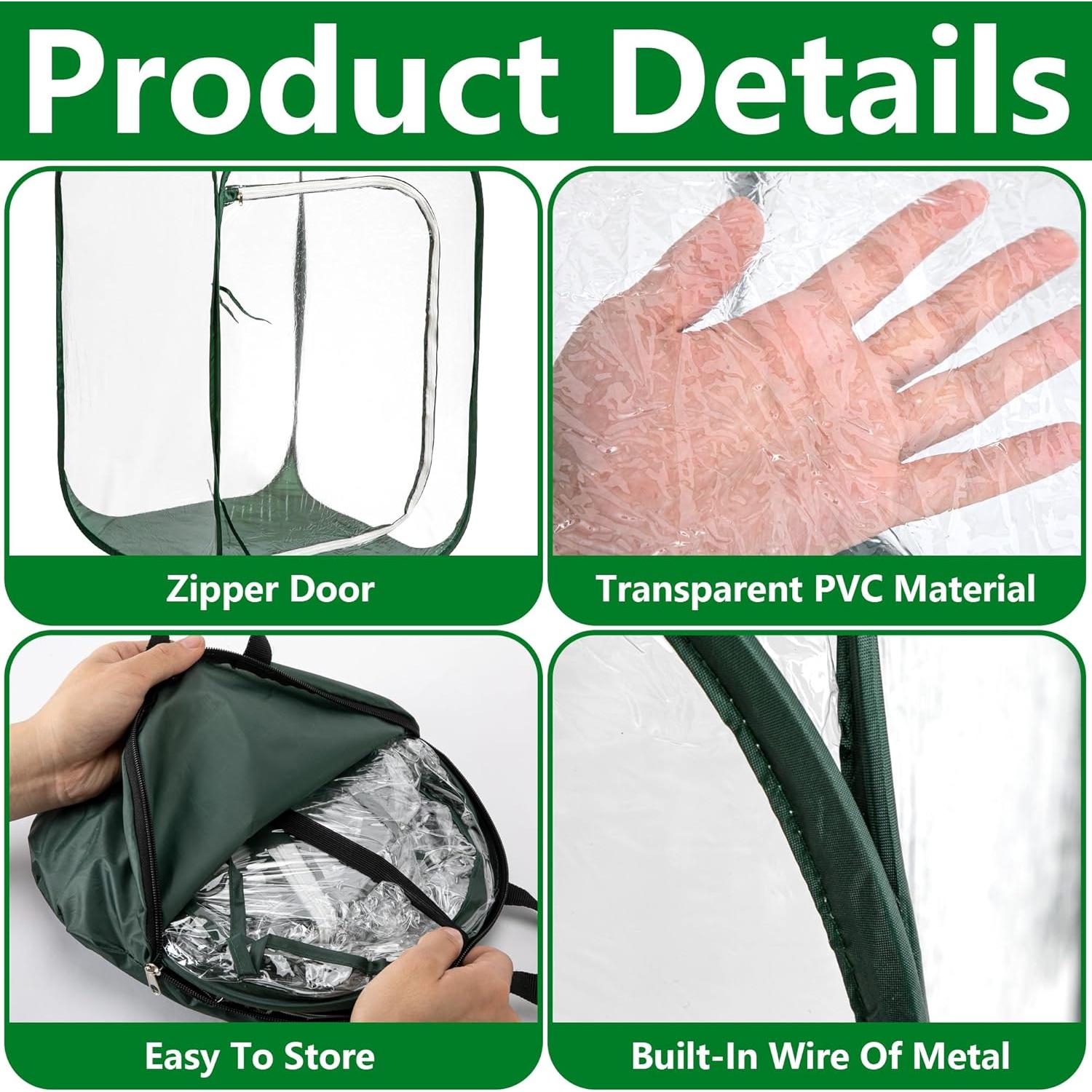 Mini Invernadero Pop Up DECOHS 61x61x91 cm PVC Transparente