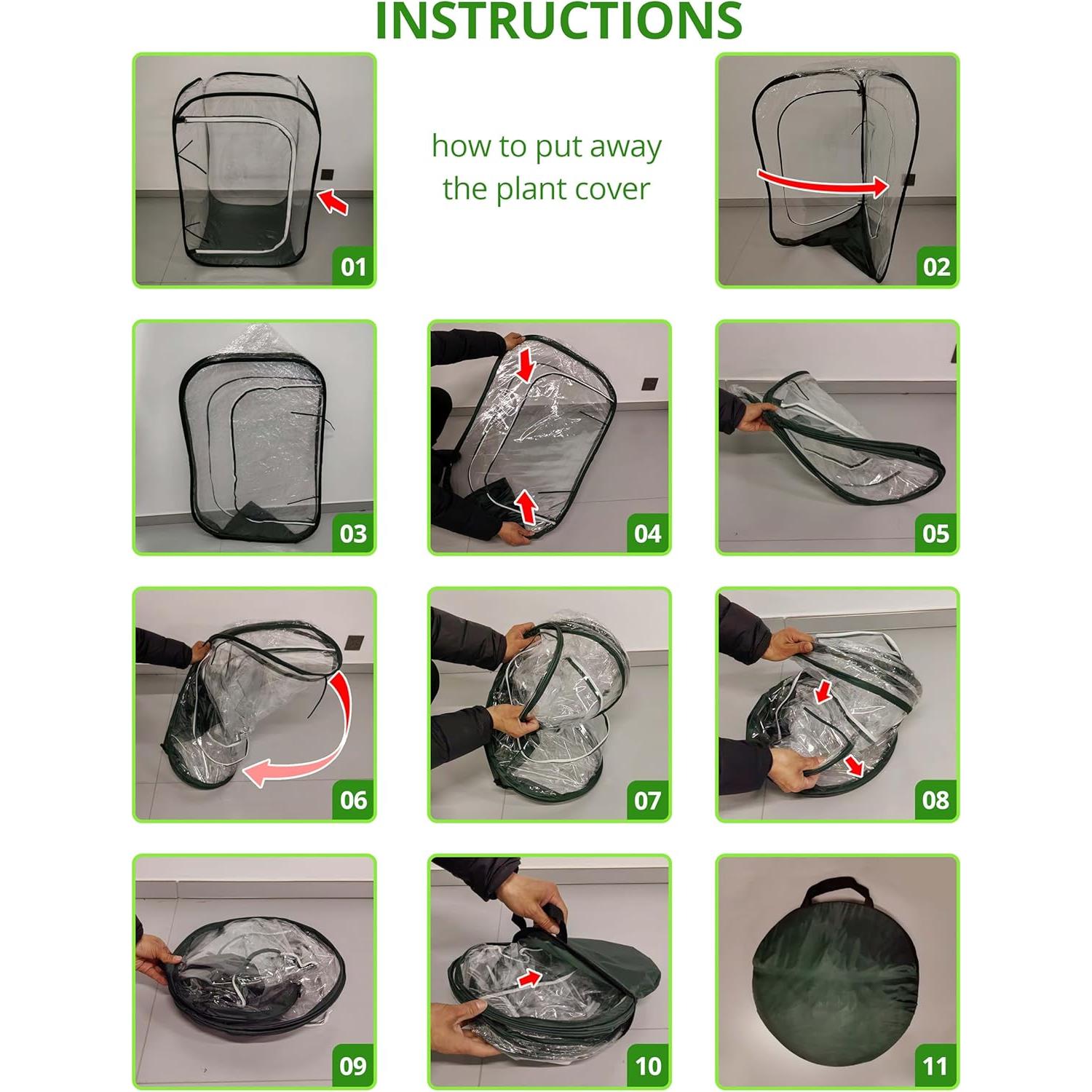 Mini Invernadero Pop Up DECOHS 61x61x91 cm PVC Transparente