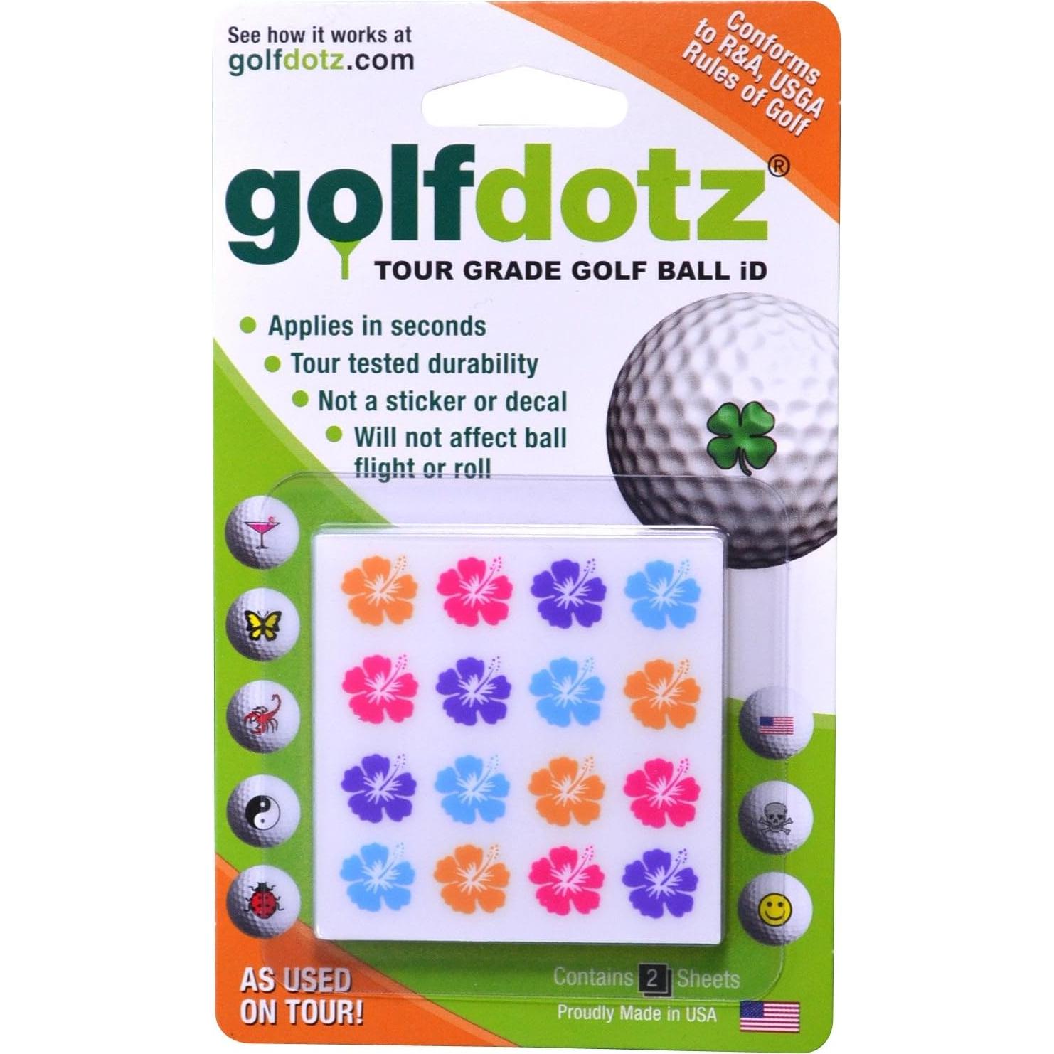 Marcadores de Pelotas de Golf Golfdotz Paraíso Tropical - 32 Unidades