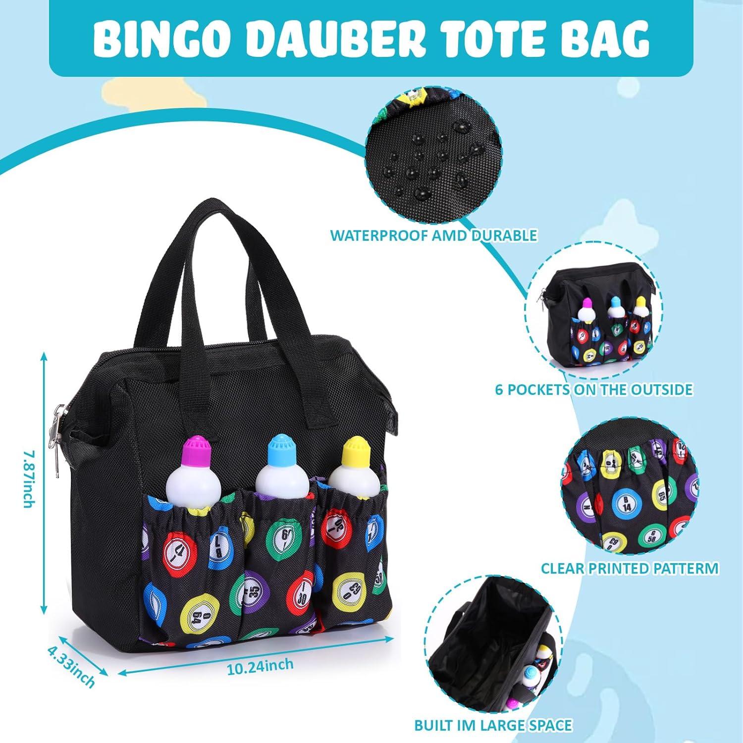 Set de Bolsa de Bingo Crtiin con 6 Daubers Colores Mixtos