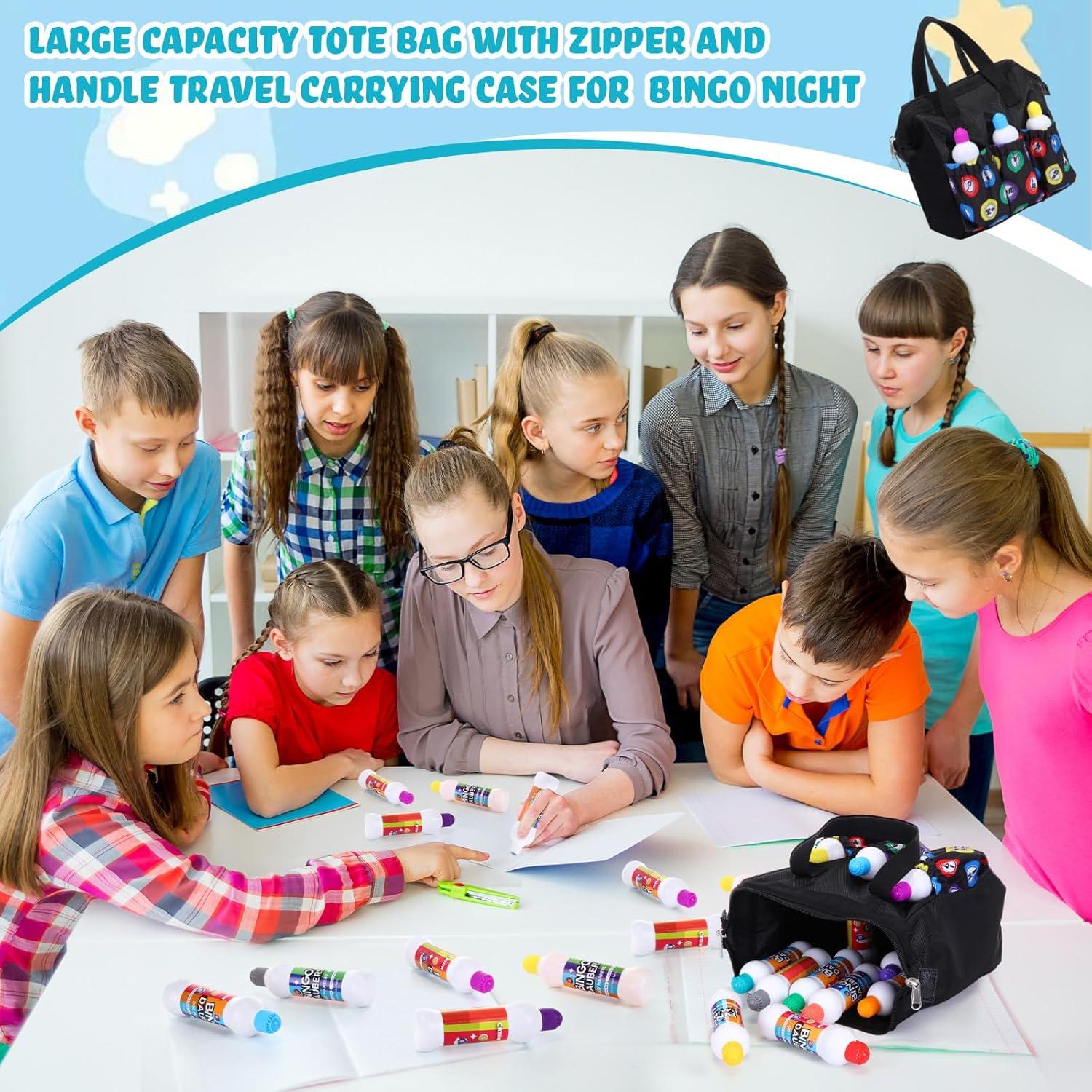 Set de Bolsa de Bingo Crtiin con 6 Daubers Colores Mixtos