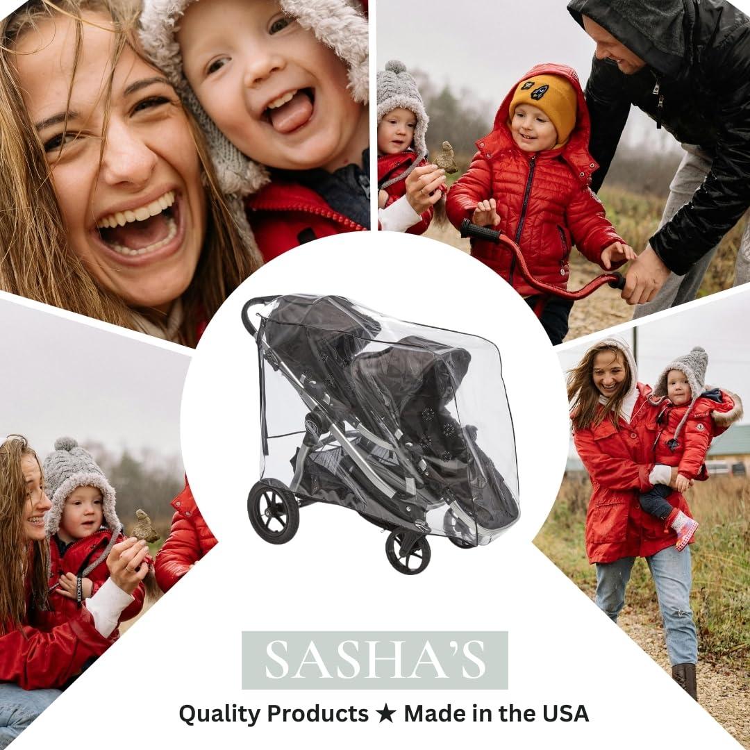 Funda de Lluvia y Viento SASHA para Cochecito Doble Baby Jogger