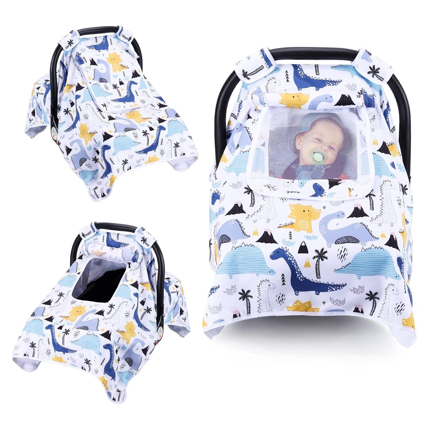 Funda de Asiento de Coche para Bebés The Kenkyo - Dinosaurio, 3 Modos