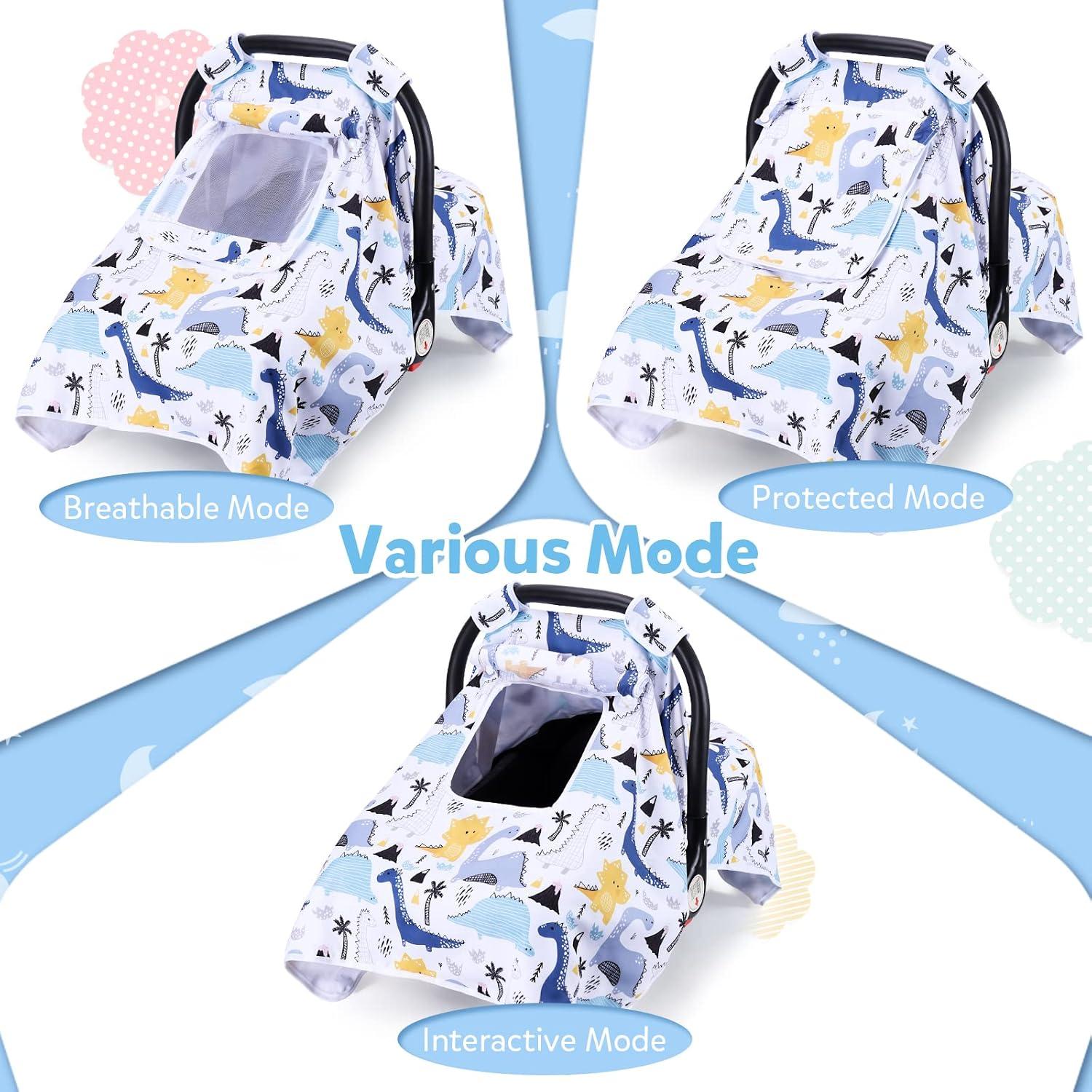 Funda de Asiento de Coche para Bebés The Kenkyo - Dinosaurio, 3 Modos