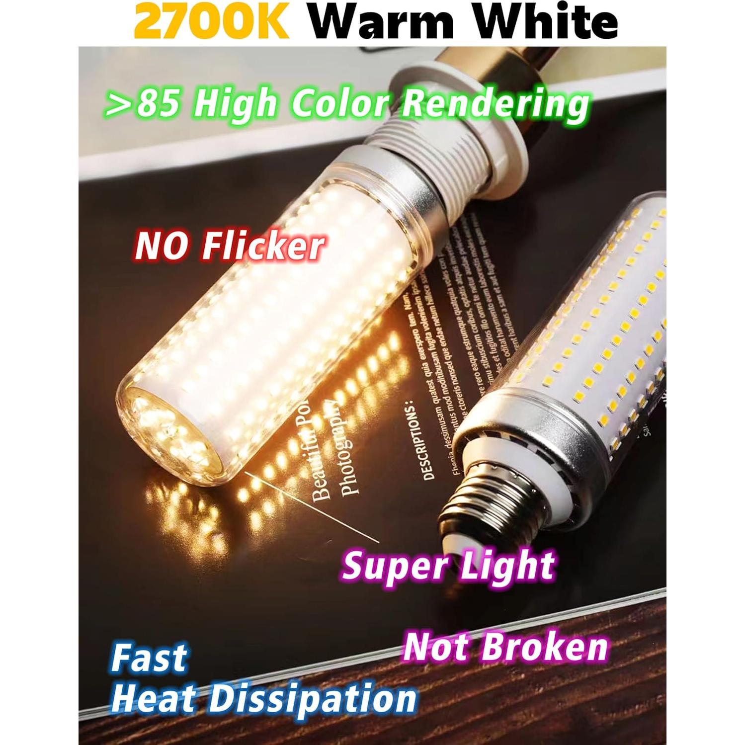 Bombilla LED E26 Xyanmc 20W 3000LM 2700K Blanco Cálido