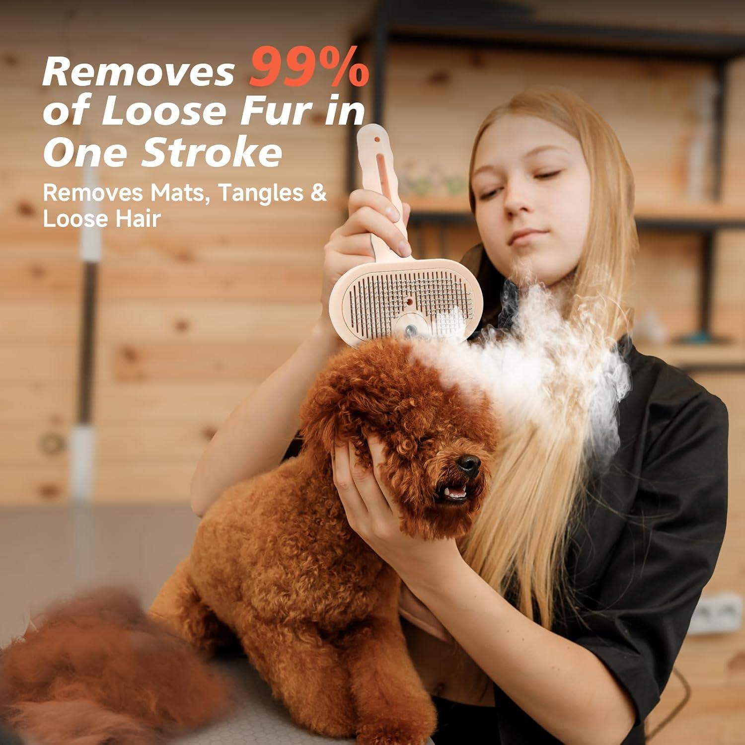 Cepillo Deshedding Autolimpiante CHENJIU para Perros y Gatos