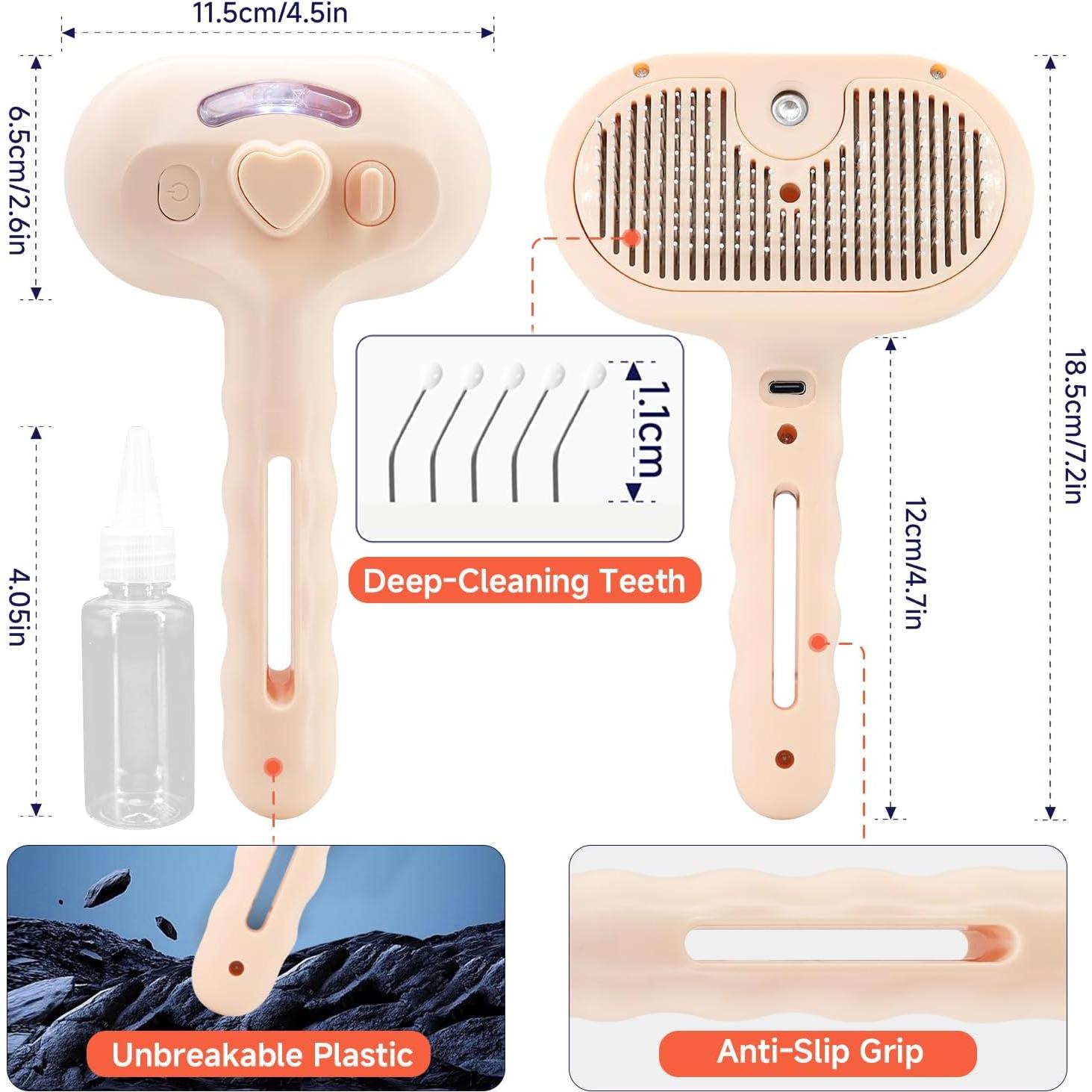 Cepillo Deshedding Autolimpiante CHENJIU para Perros y Gatos