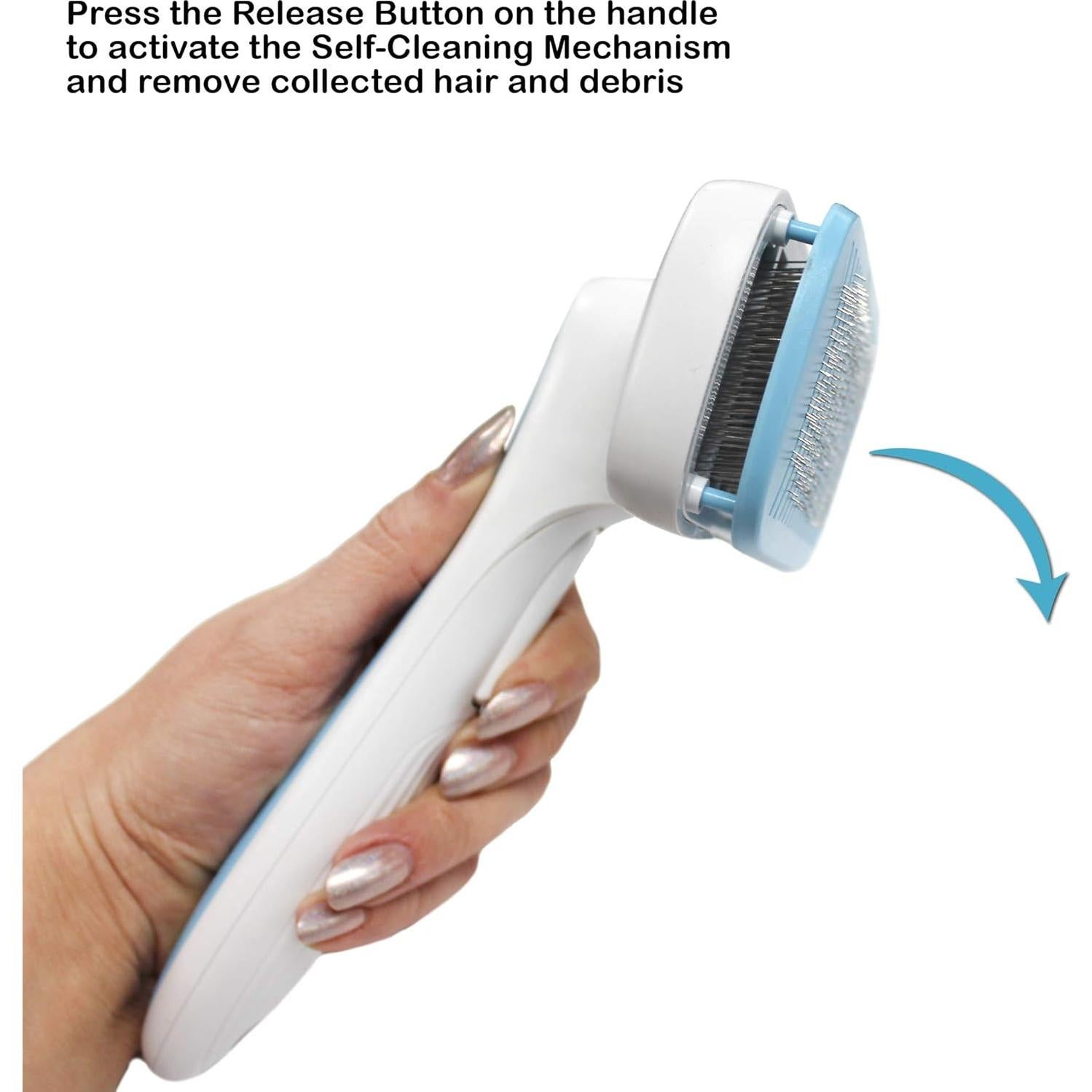 Cepillo Deshebrador Automático Pets First para Perros y Gatos