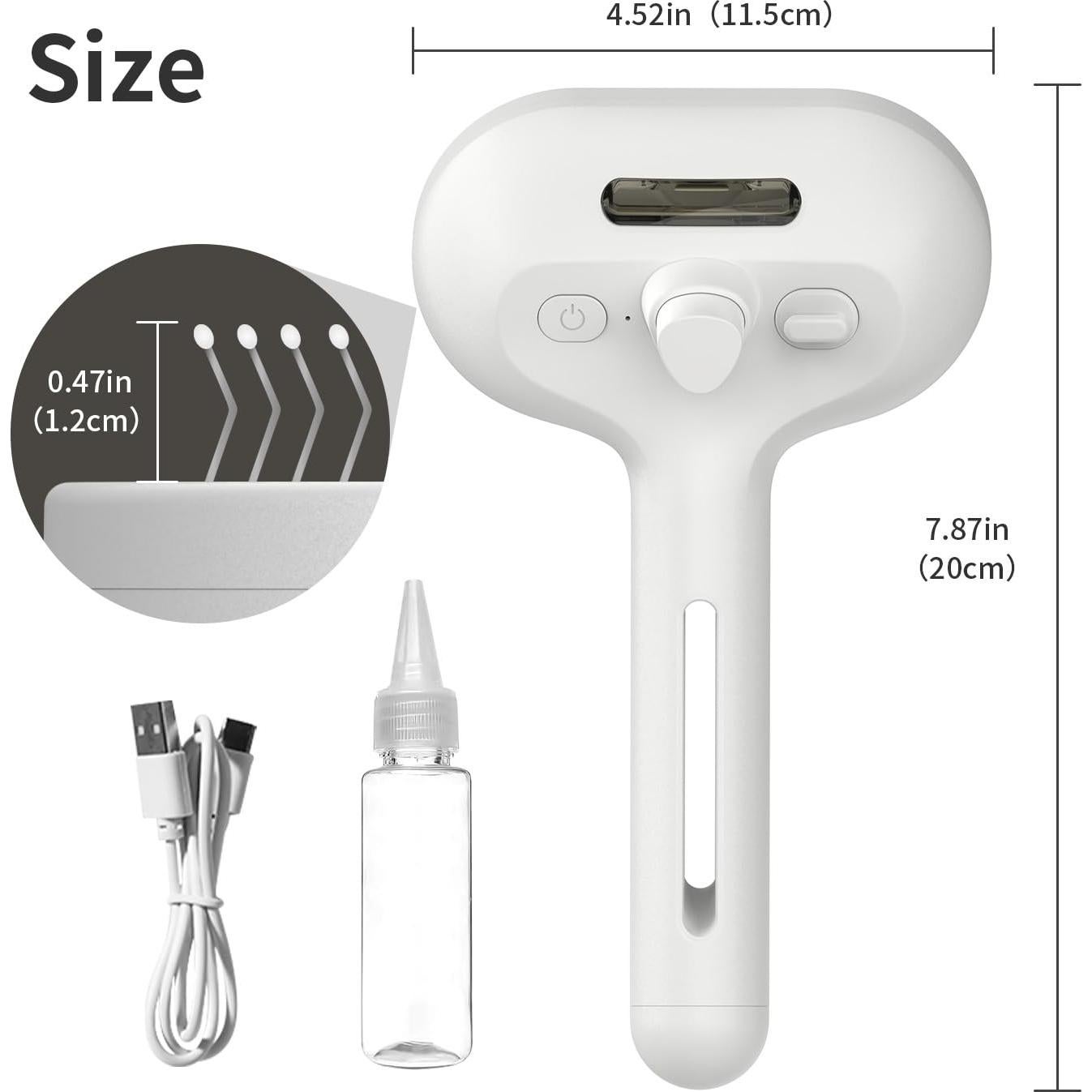 Cepillo Autolimpiante para Mascotas Herokitty con Vapor 3 en 1