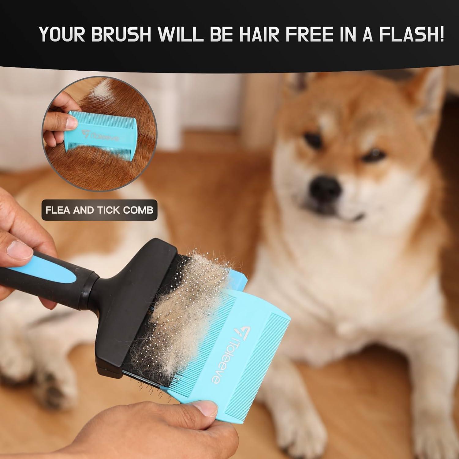 Cepillo Dual Flex iToleeve para Perros y Gatos - Aseo Suave