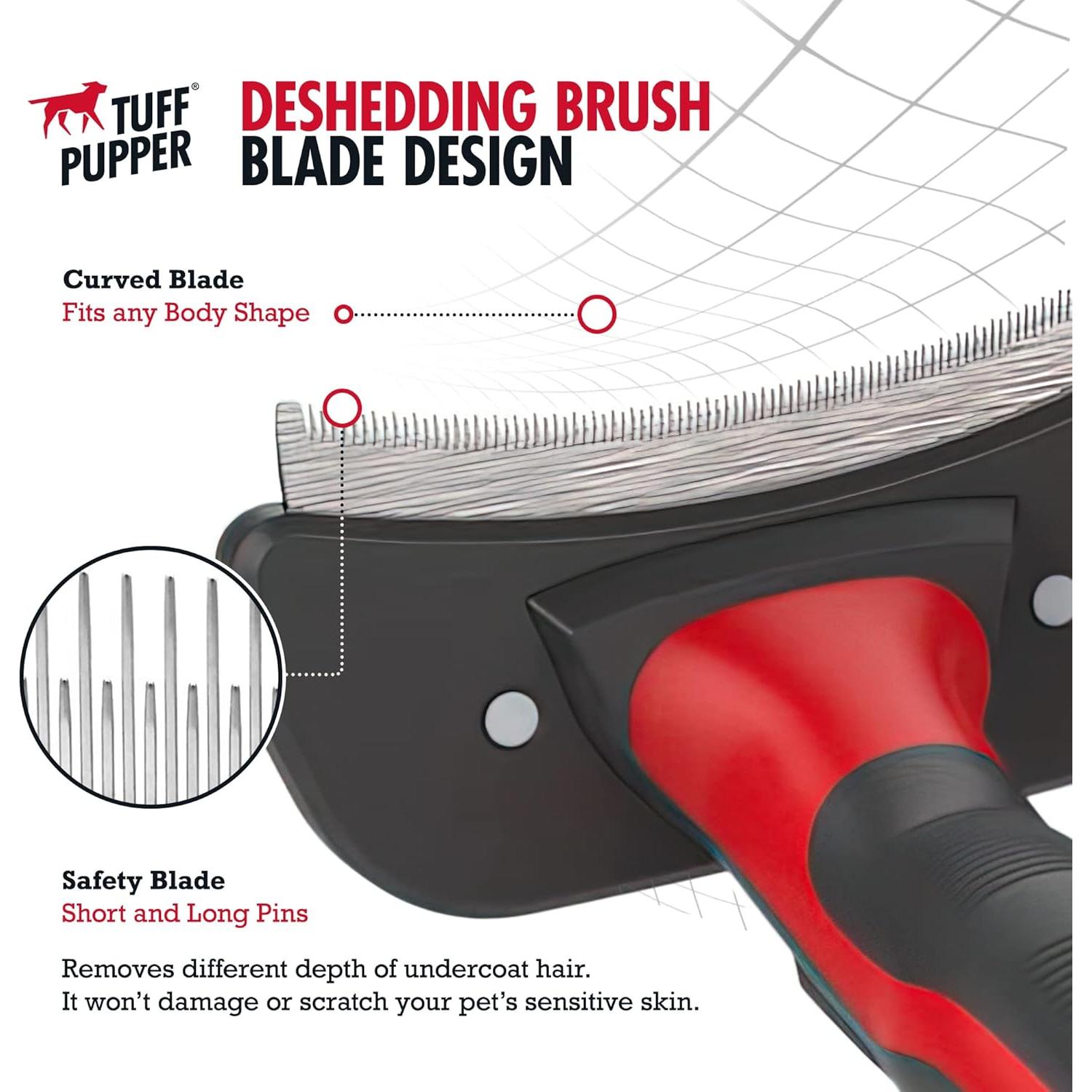 Cepillo Deshedding Tuff Pupper para Perros y Gatos 16.5cm