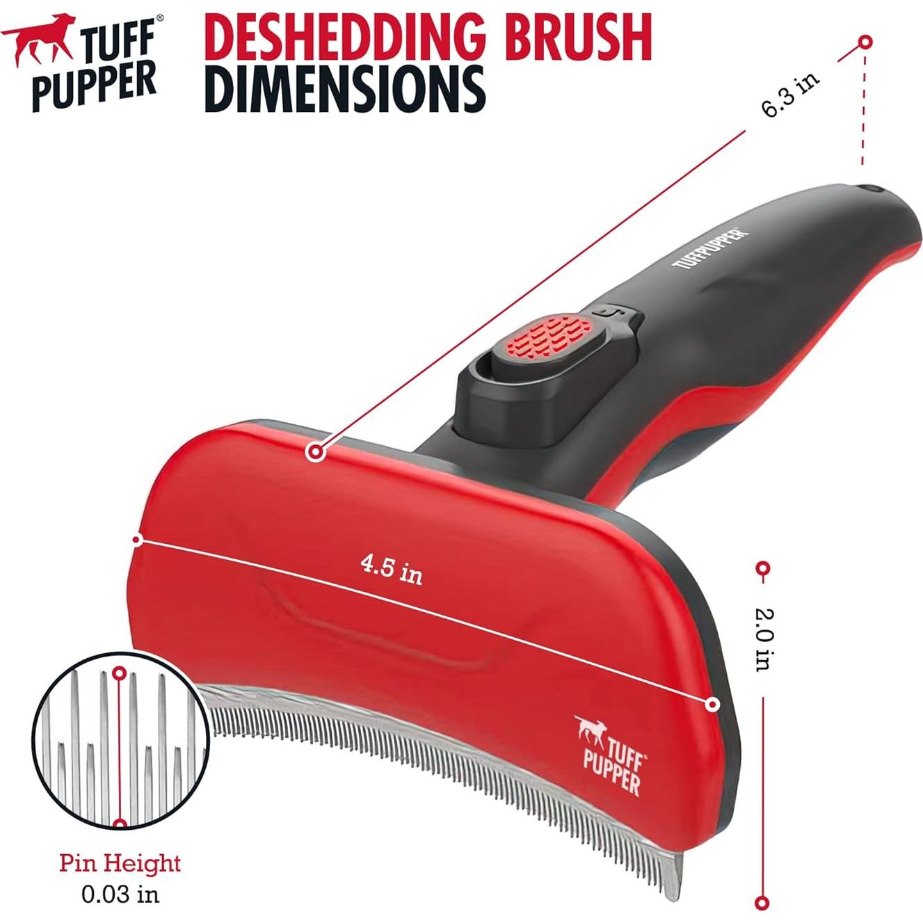 Cepillo Deshedding Tuff Pupper para Perros y Gatos 16.5cm