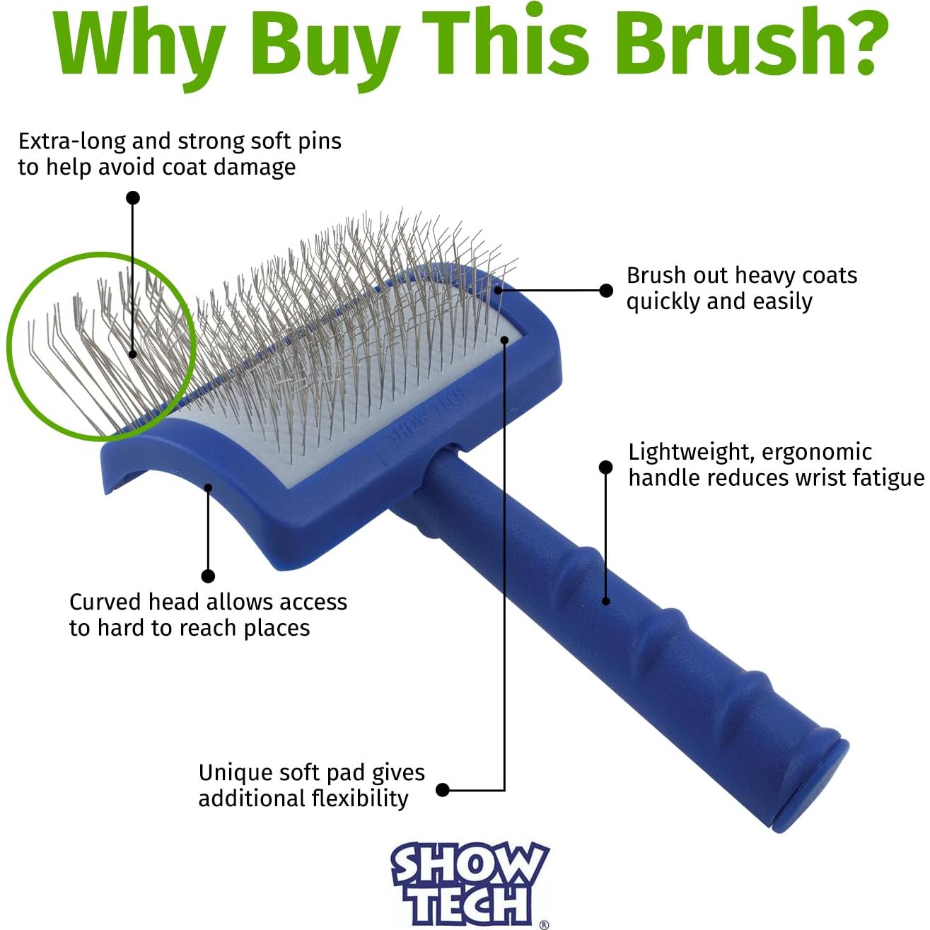 Cepillo Slicker Show Tech Tuffer Than Tangles Mediano para Perros