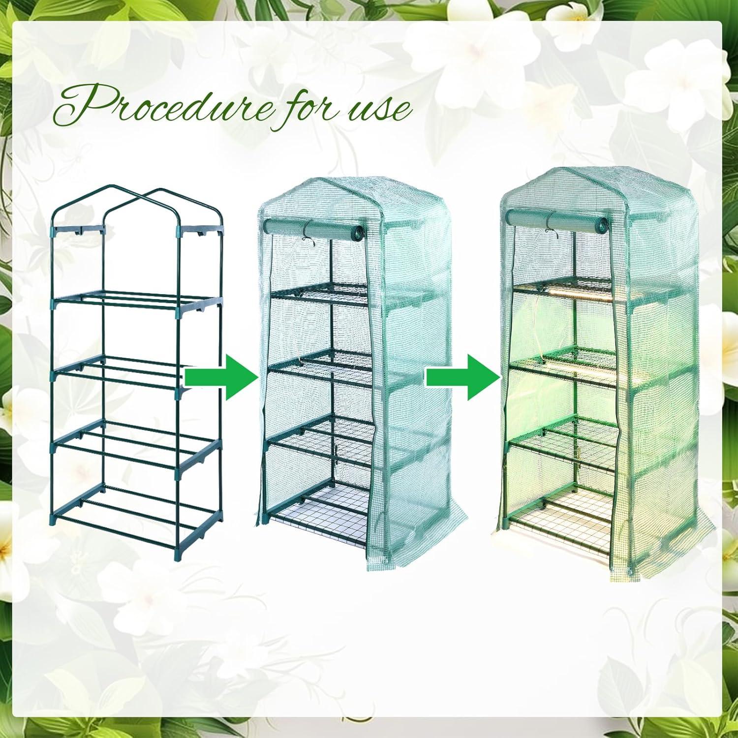 Invernadero Mini 4 Niveles Baquler con 2 Luces de Crecimiento