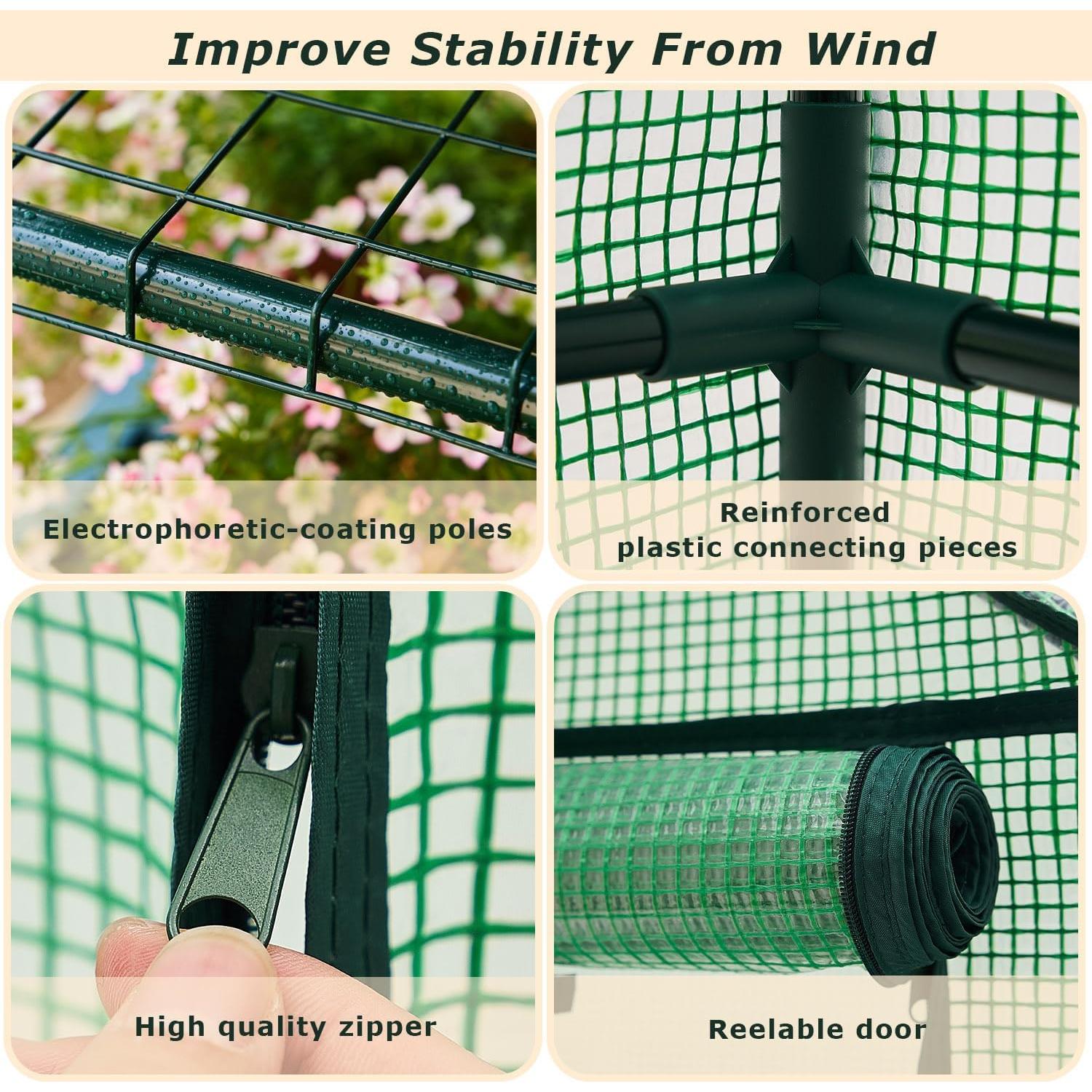 Mini Invernadero Portátil Purlyu 4 Niveles 152.4x88.9x40.6cm