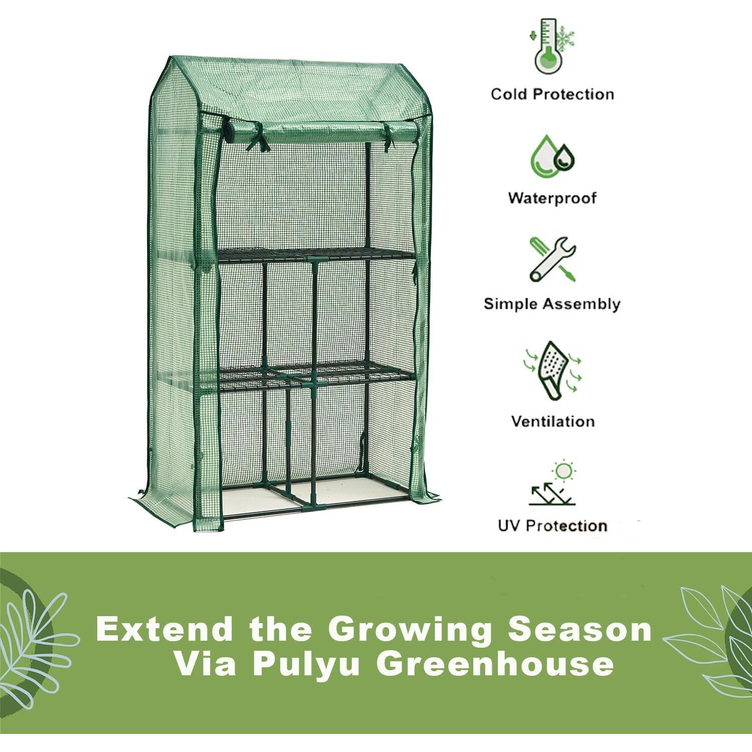 Mini Invernadero Portátil Purlyu 4 Niveles 152.4x88.9x40.6cm