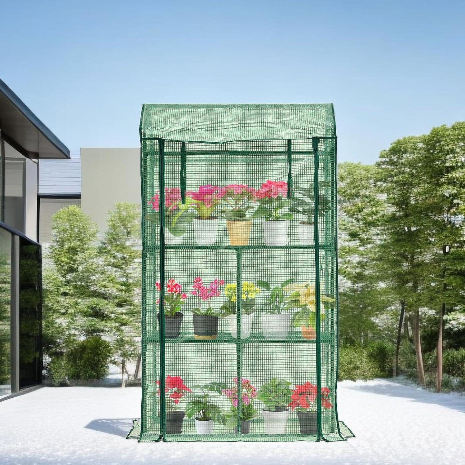 Mini Invernadero Portátil Purlyu 4 Niveles 152.4x88.9x40.6cm