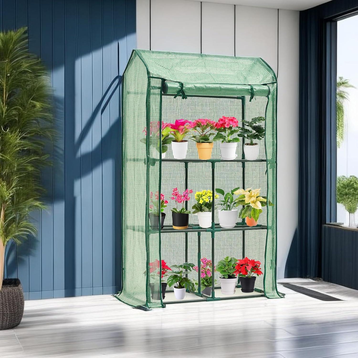Mini Invernadero Portátil Purlyu 4 Niveles 152.4x88.9x40.6cm