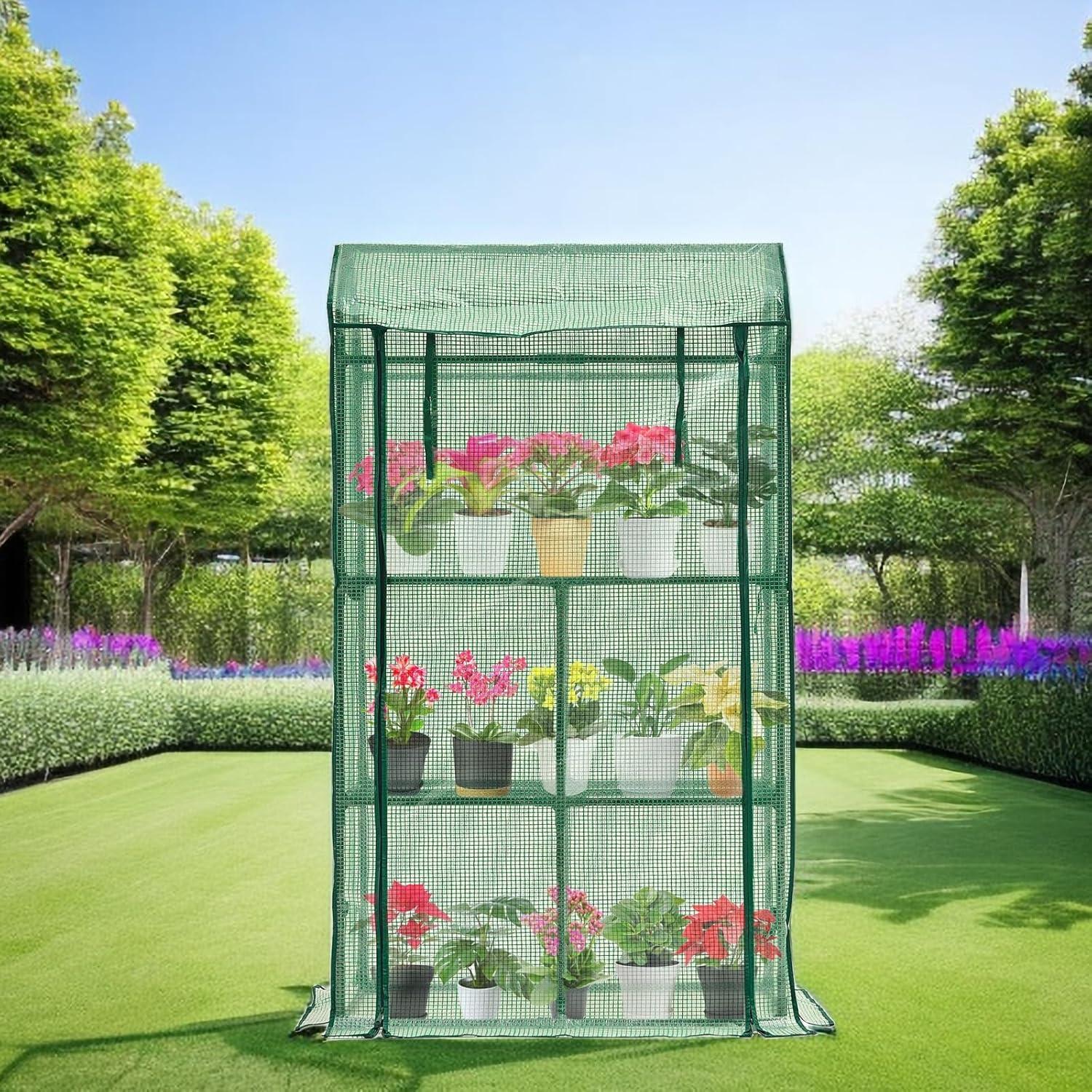 Mini Invernadero Portátil Purlyu 4 Niveles 152.4x88.9x40.6cm