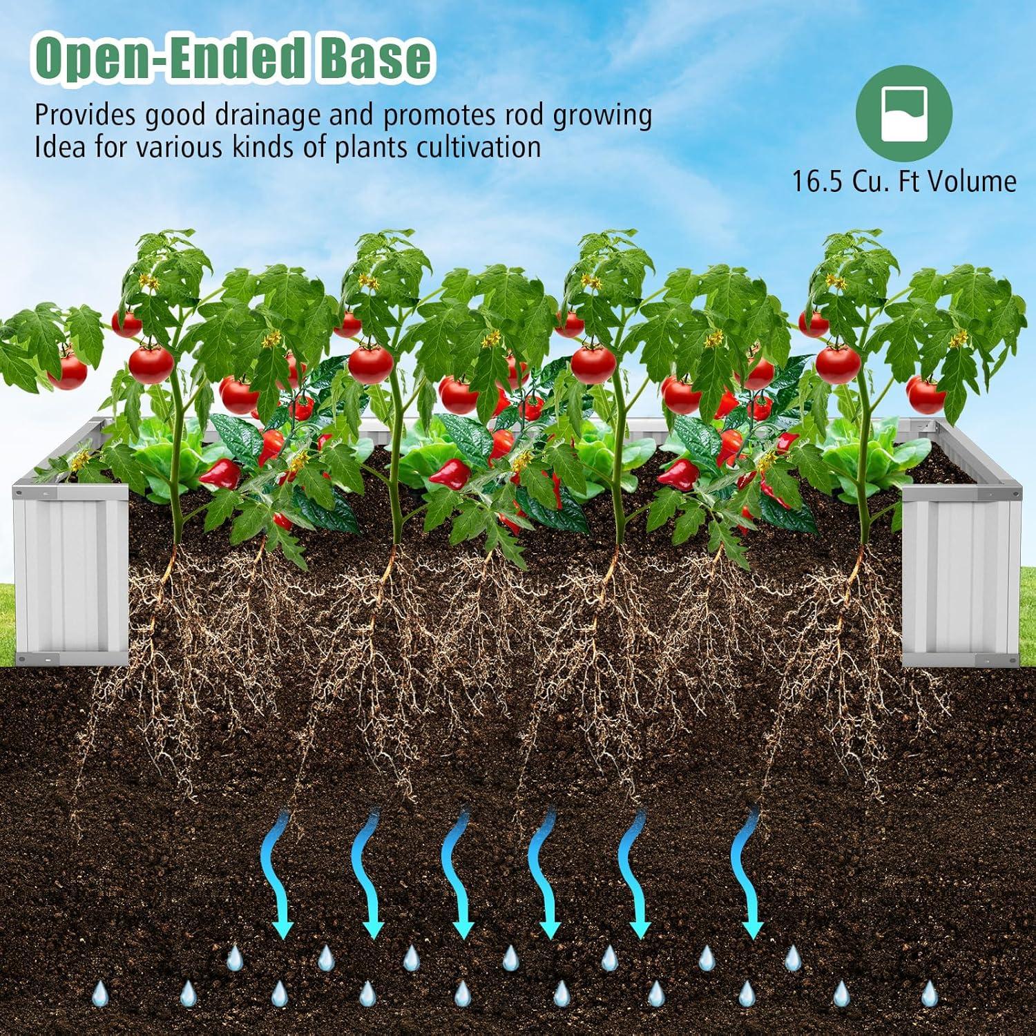 Cama de Jardín Elevada S AFSTAR con Invernadero 175x91x71cm